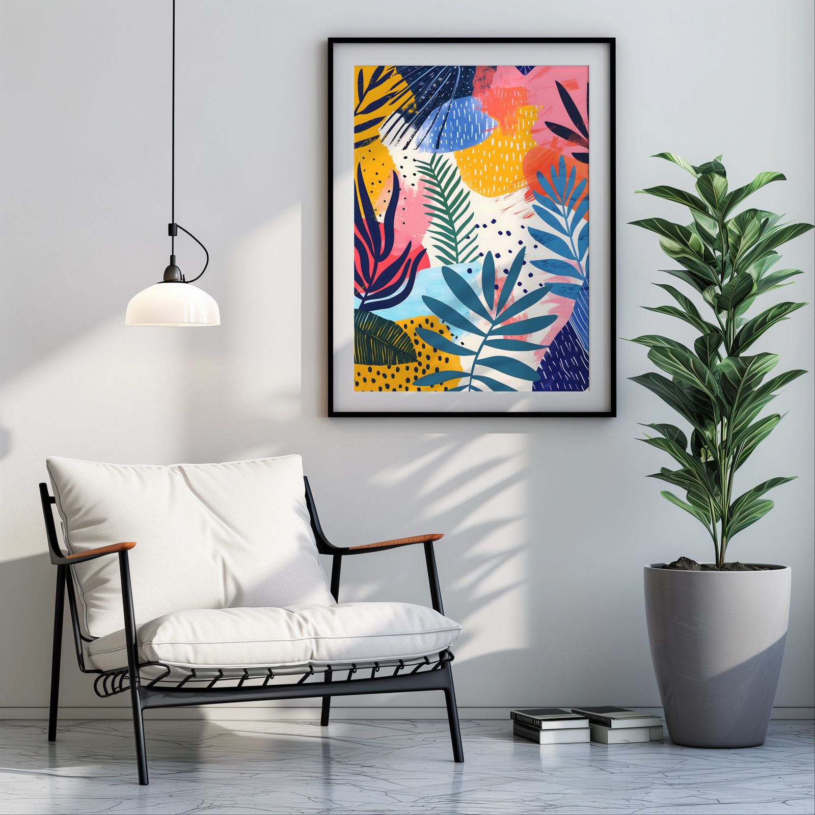 Plants Expressed shown in a room — room mockup