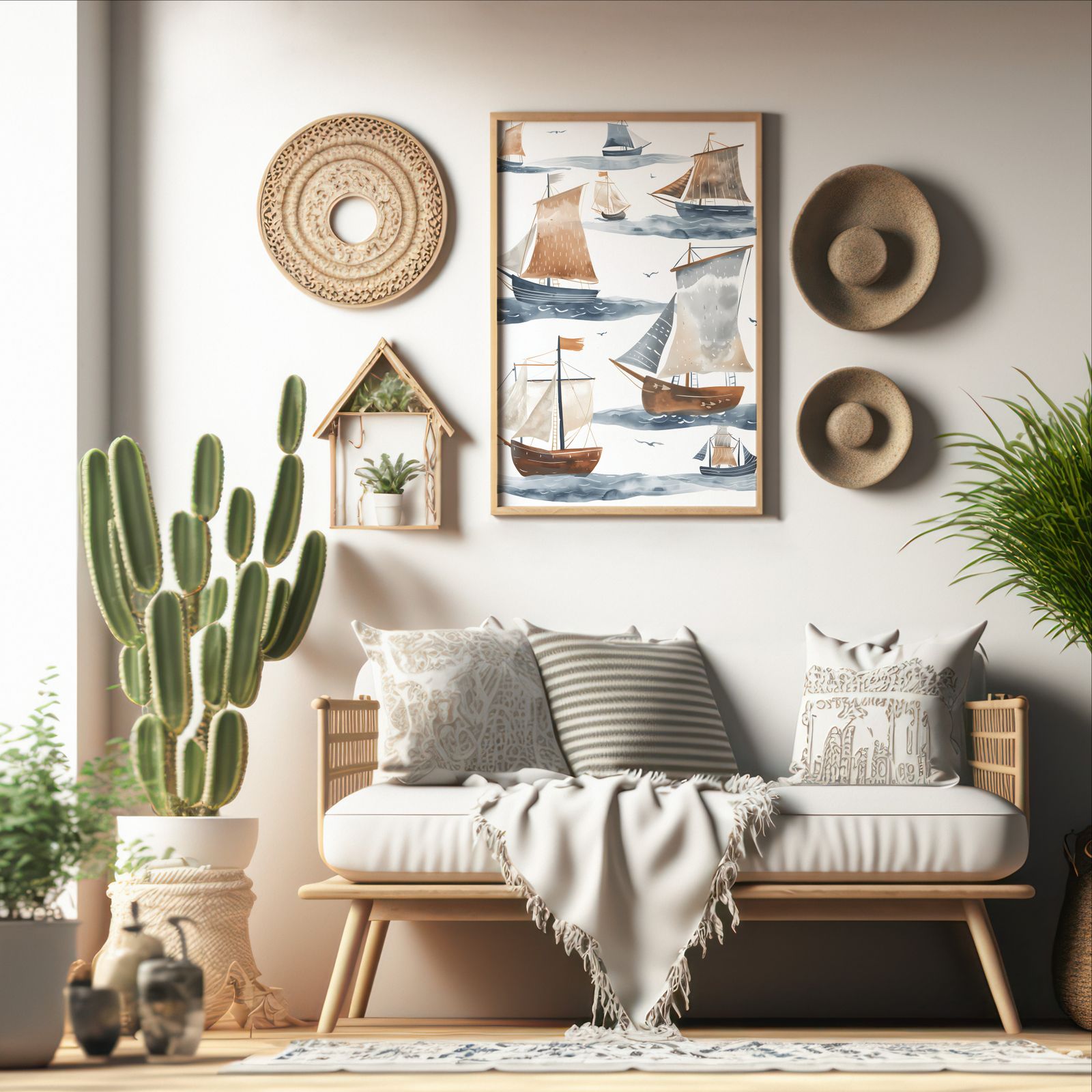 Little Fleet shown in a room — boho mockup