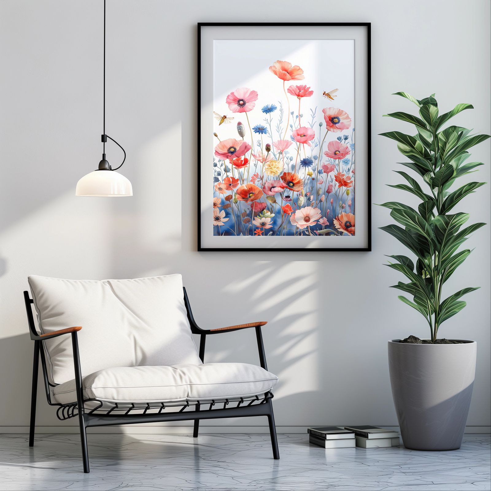 Poppy Meadow shown in a room — room mockup