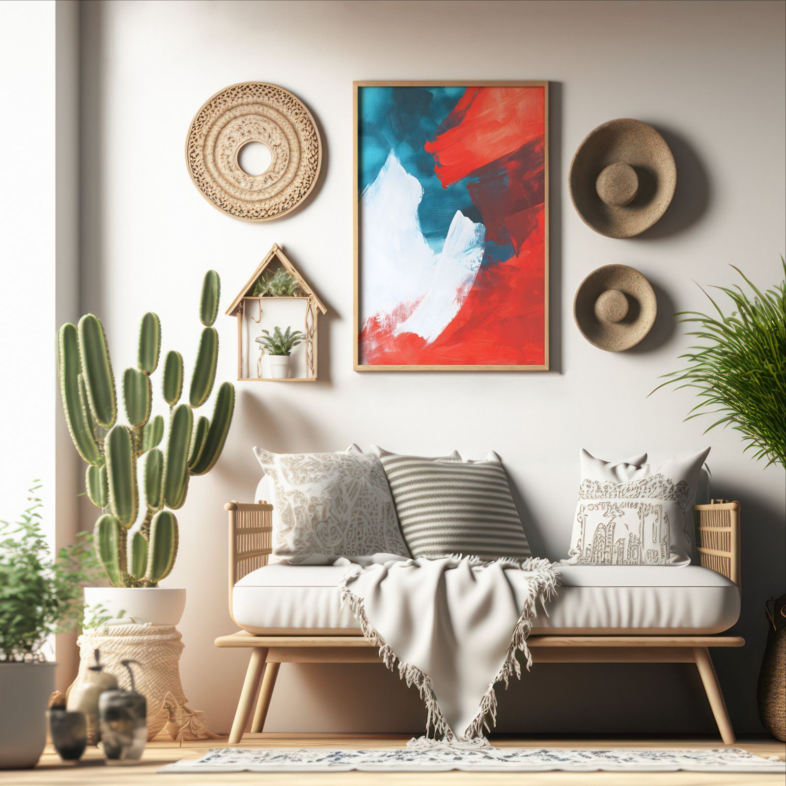 Popsicle shown in a room — boho mockup