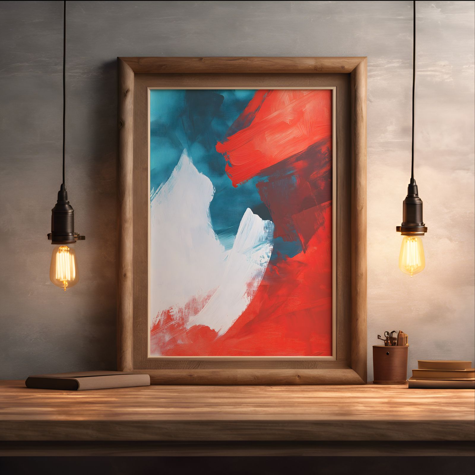 Popsicle shown in a room — desk mockup