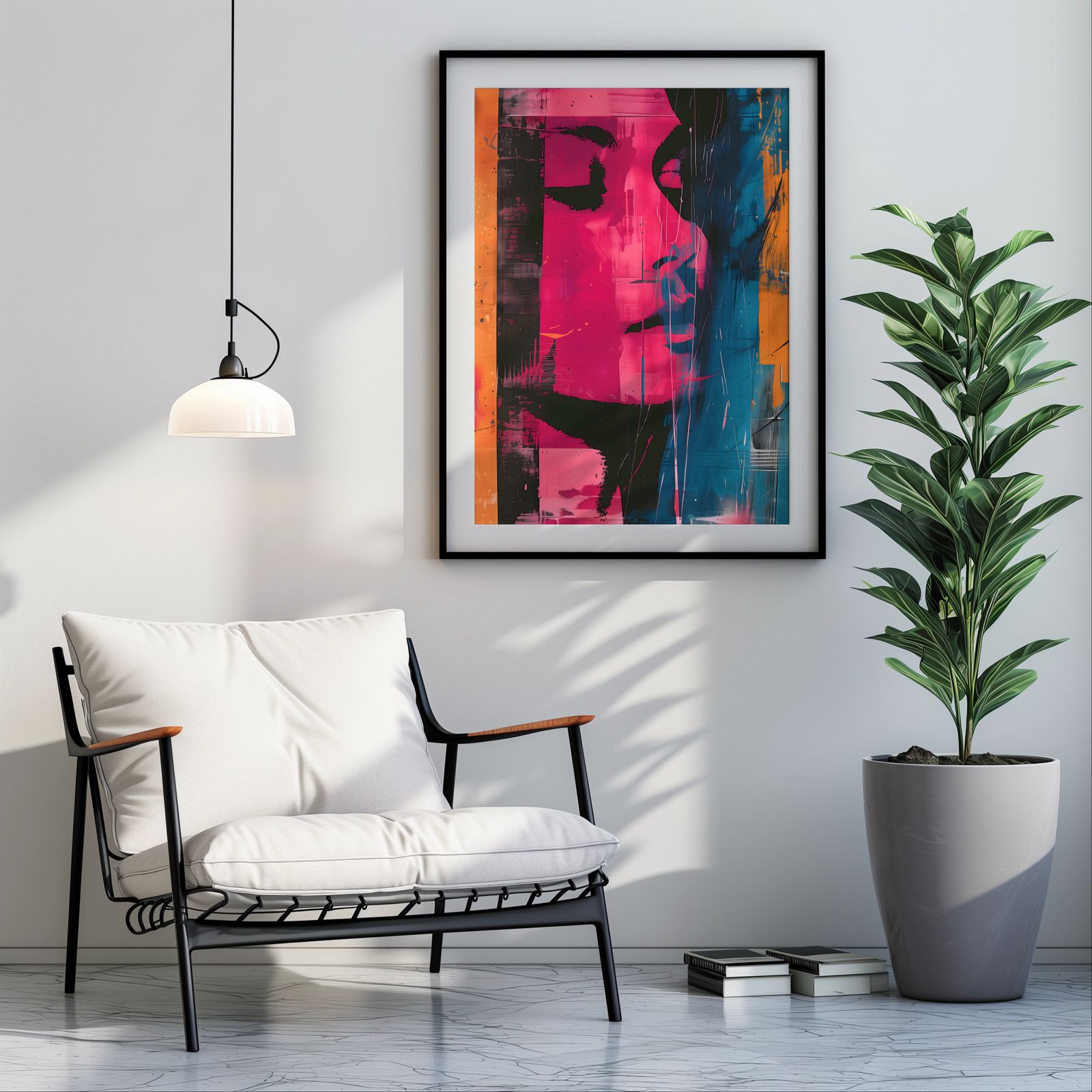 Post-Modern Woman shown in a room — room mockup