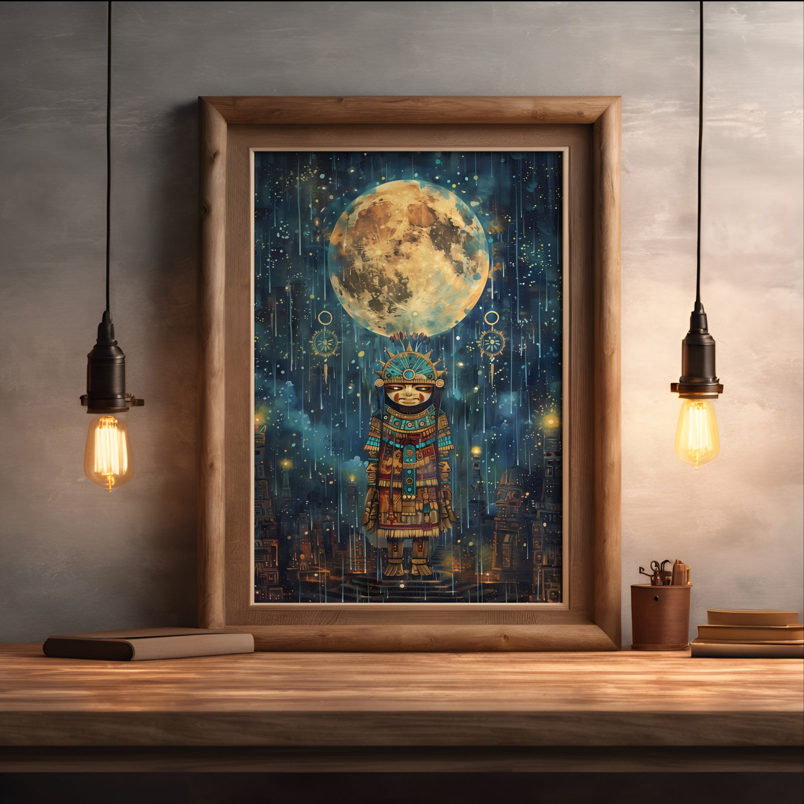 Rain Spirit shown in a room — desk mockup