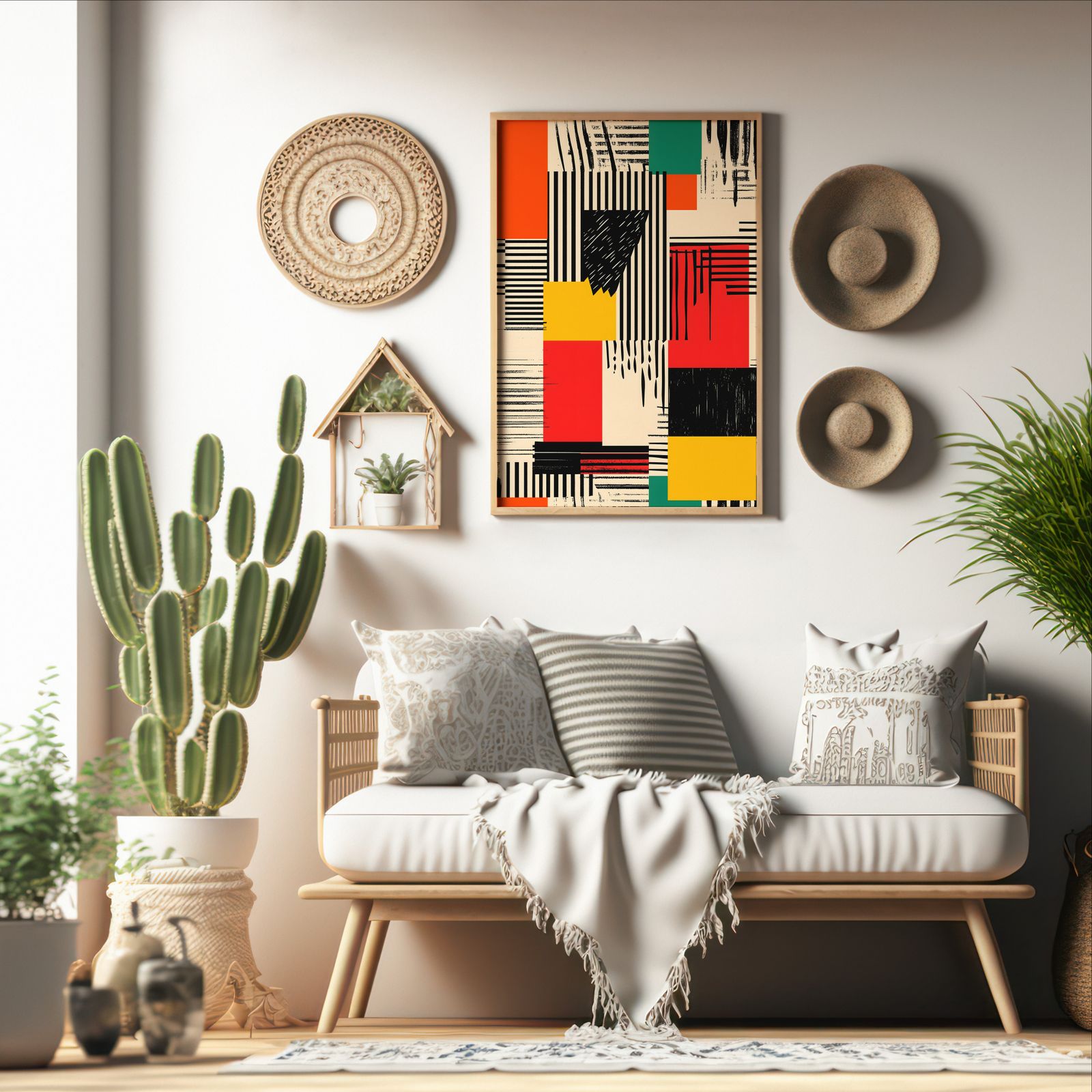 Rhythm Blocks shown in a room — boho mockup