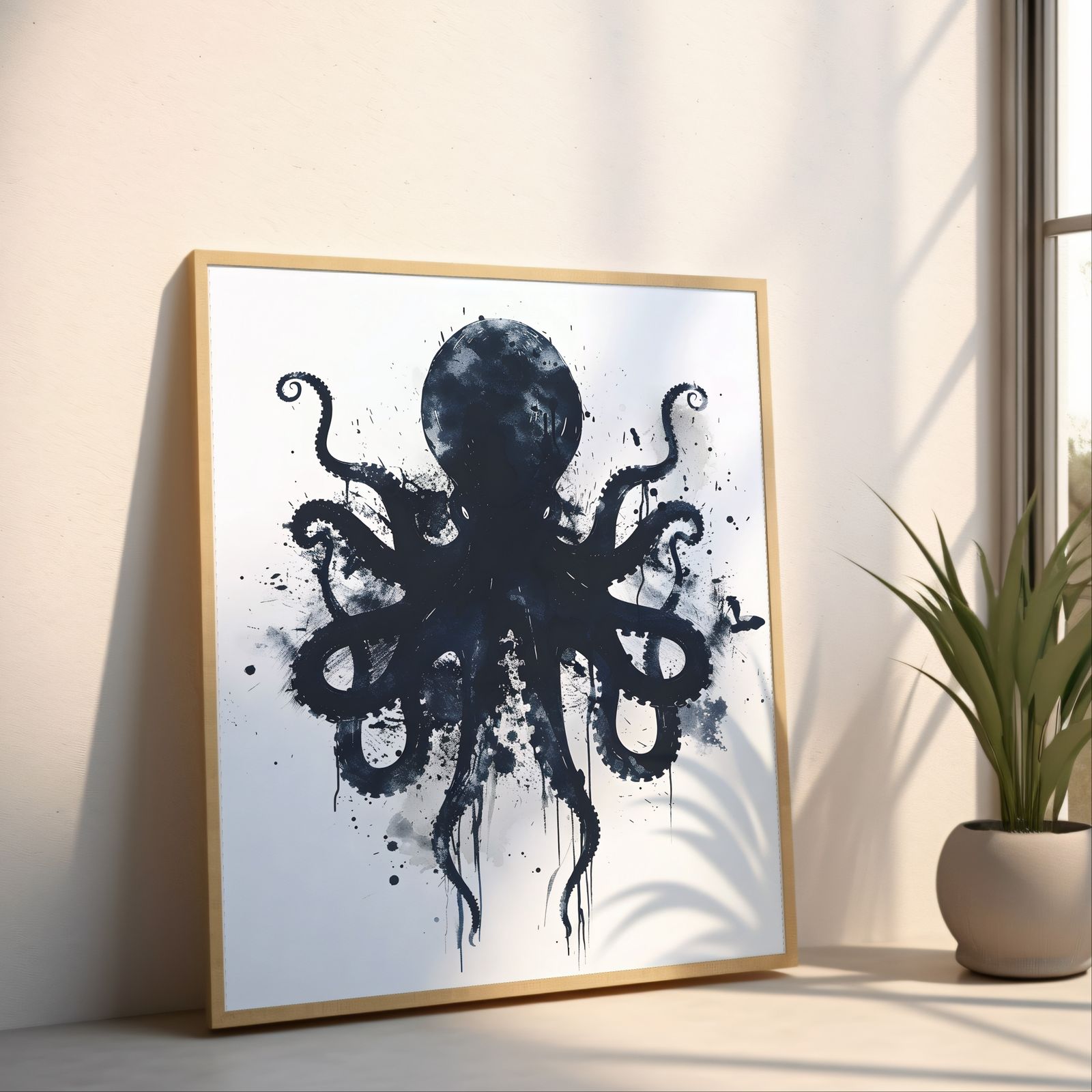 Deep Ocean Ink shown in a room — angled mockup