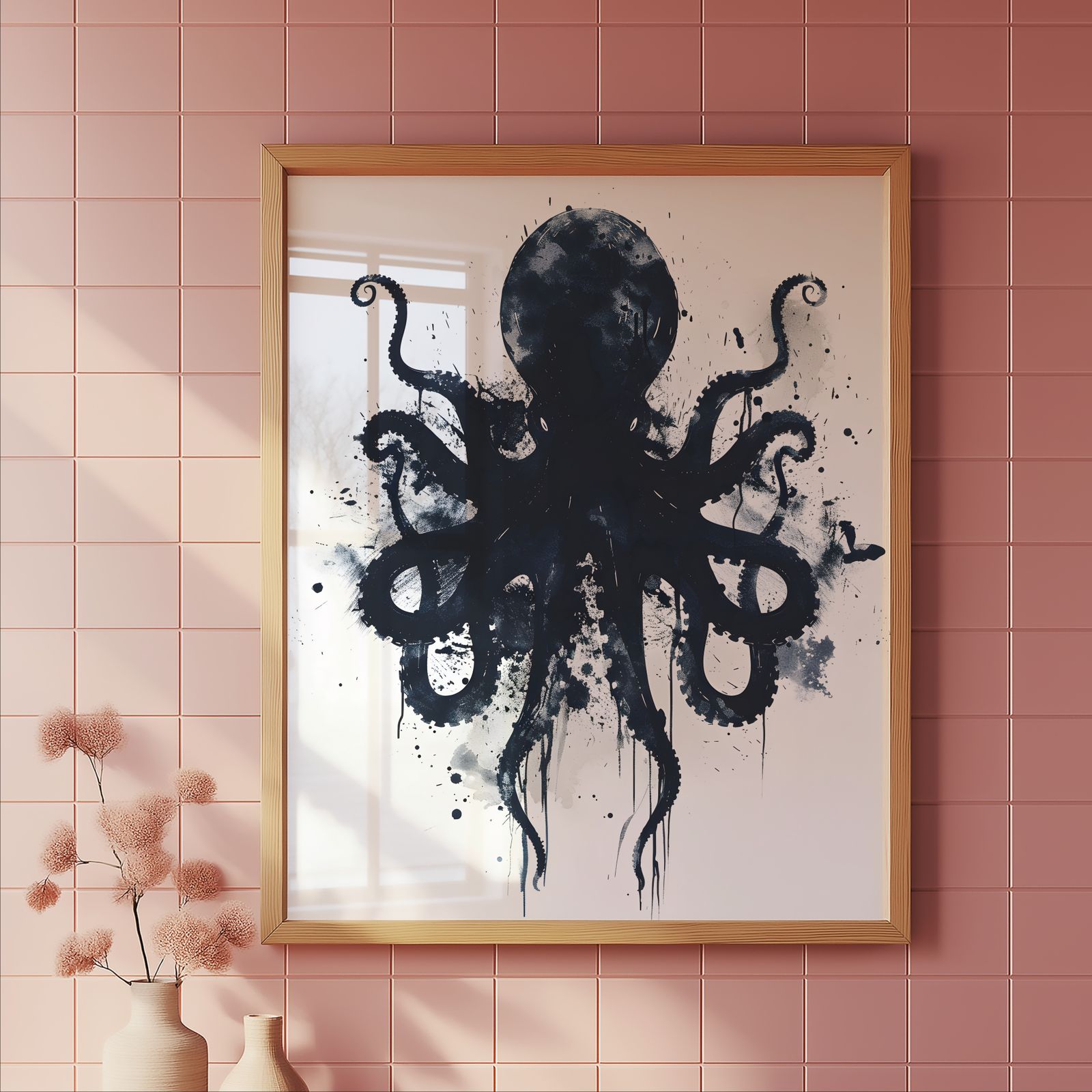 Deep Ocean Ink shown in a room — tile mockup