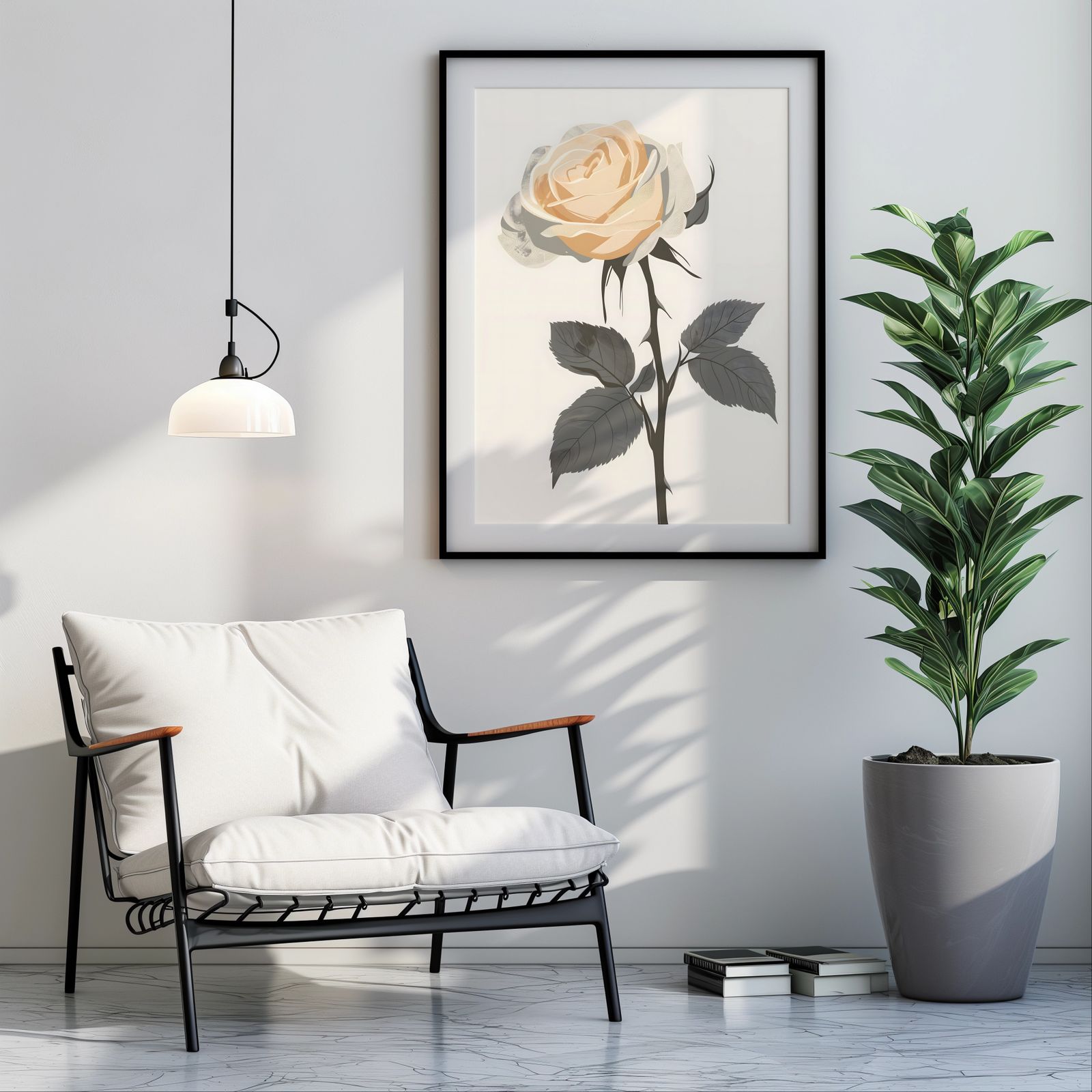 Rose shown in a room — room mockup