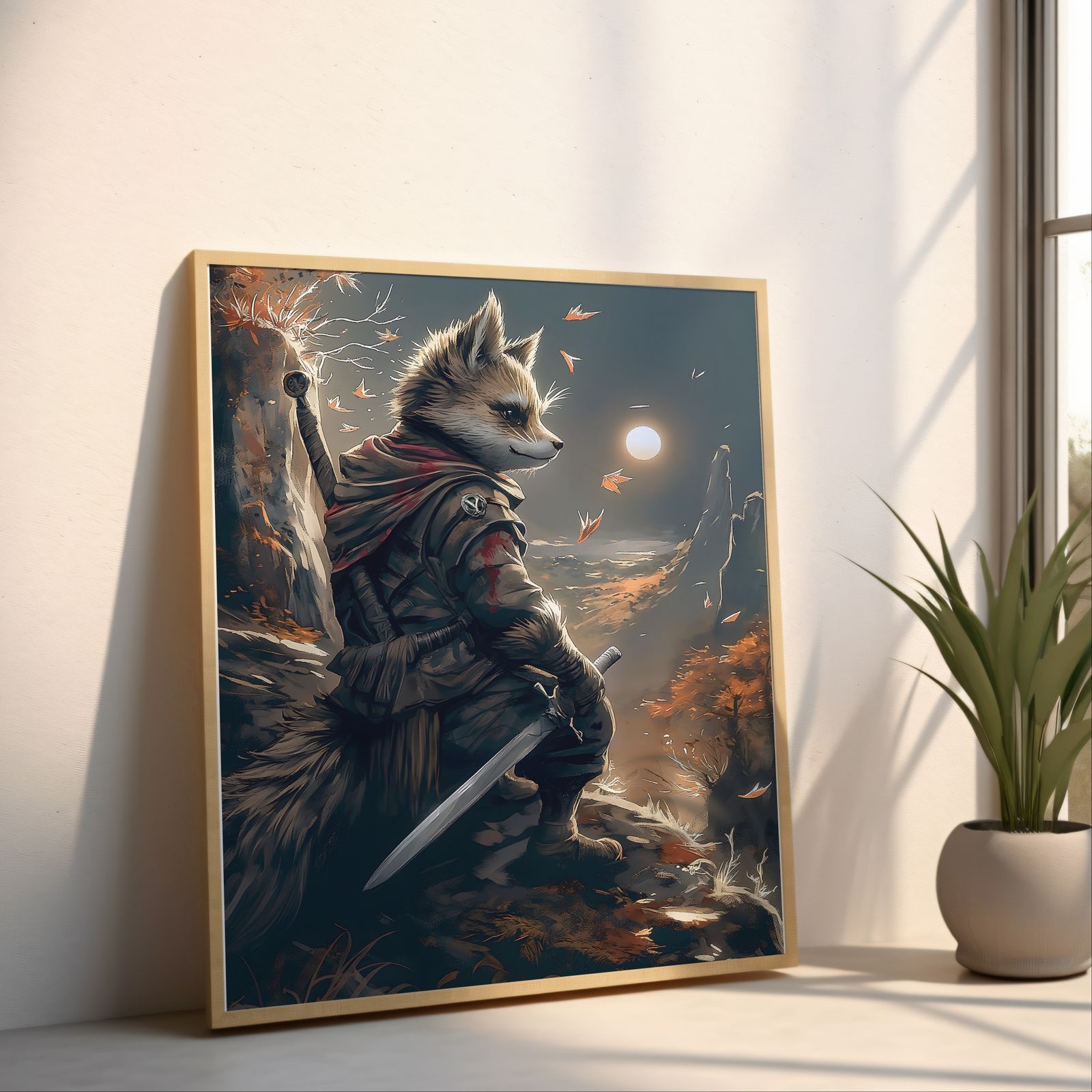Scout at the Pass shown in a room — angled mockup