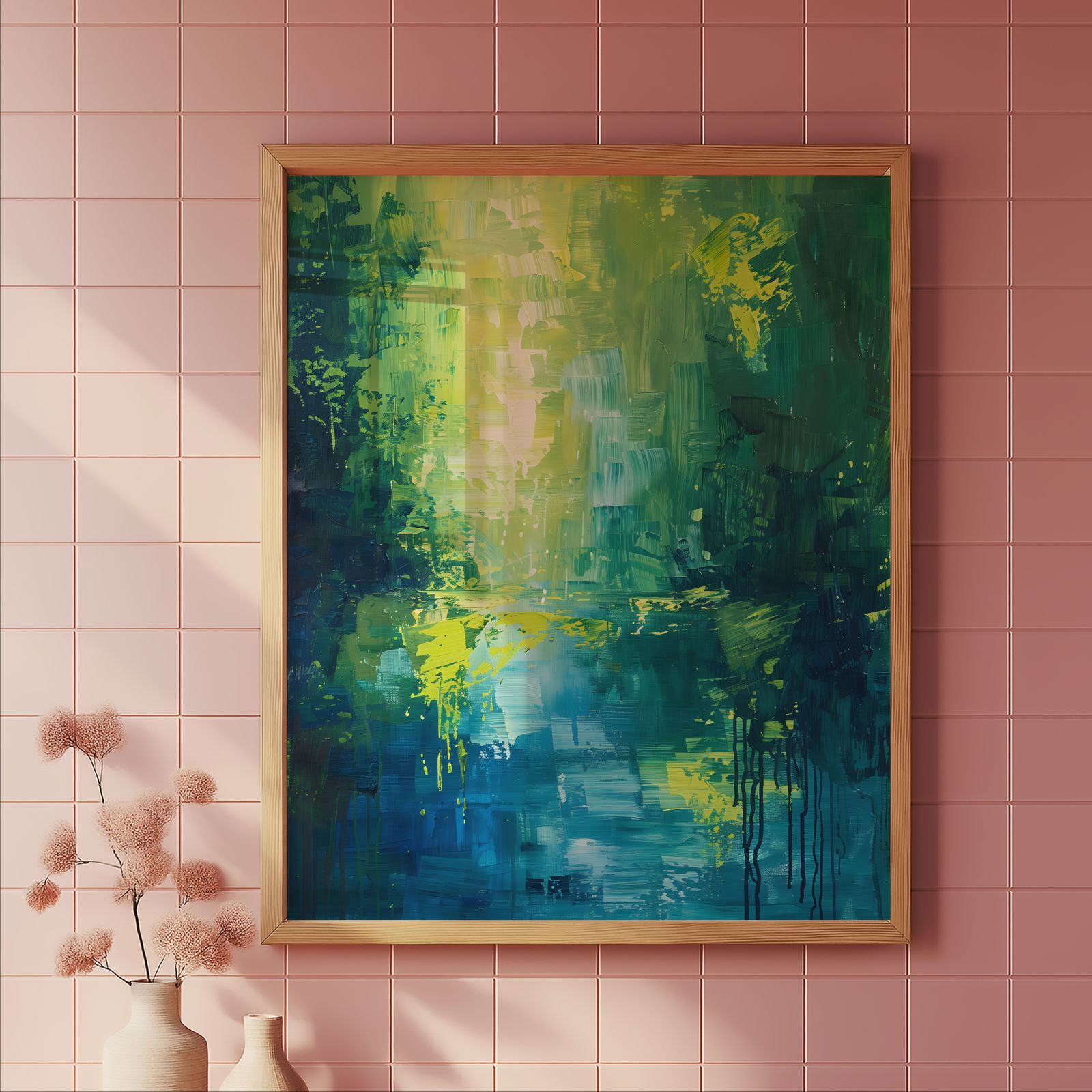 Serene Lake shown in a room — tile mockup