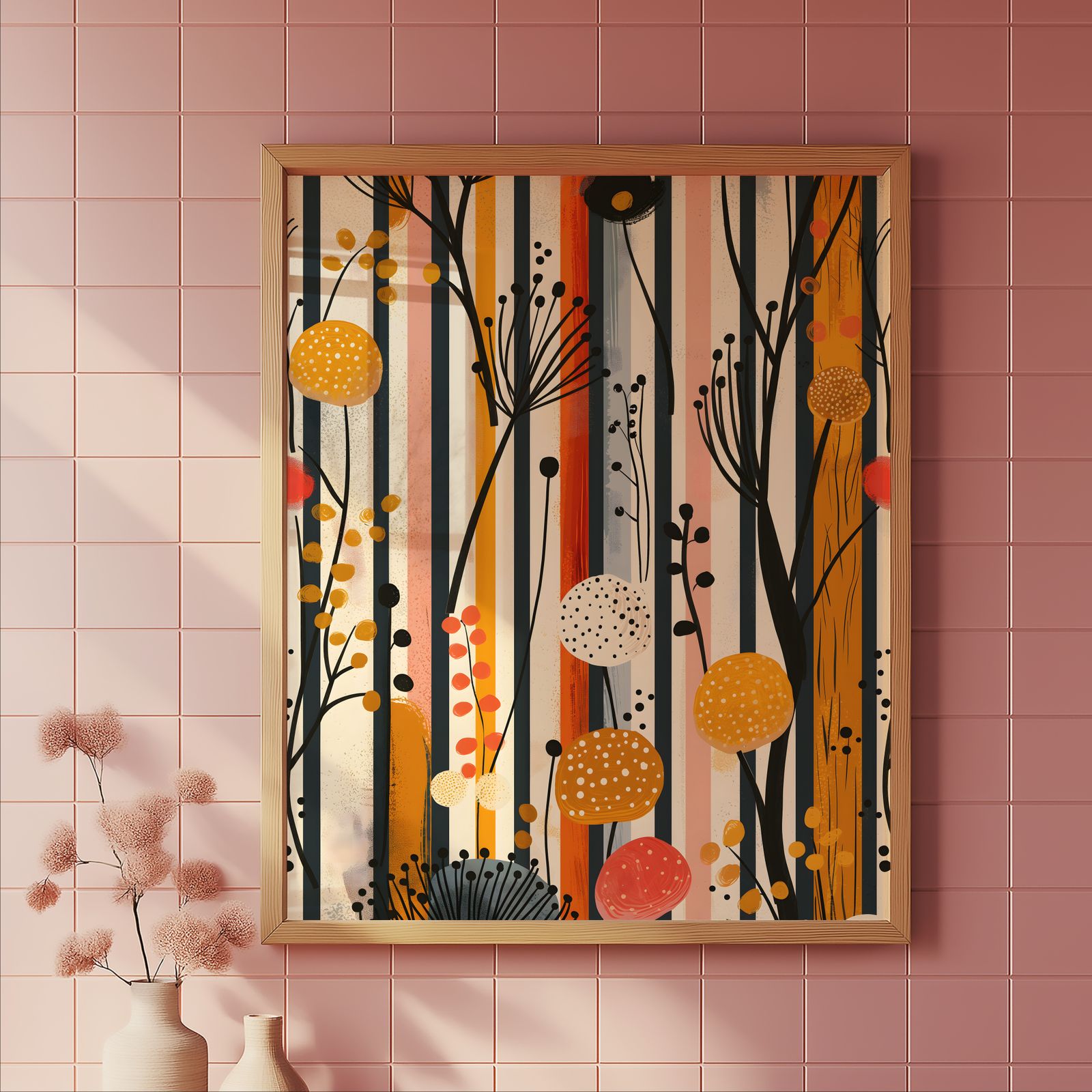 Wallflowers shown in a room — tile mockup
