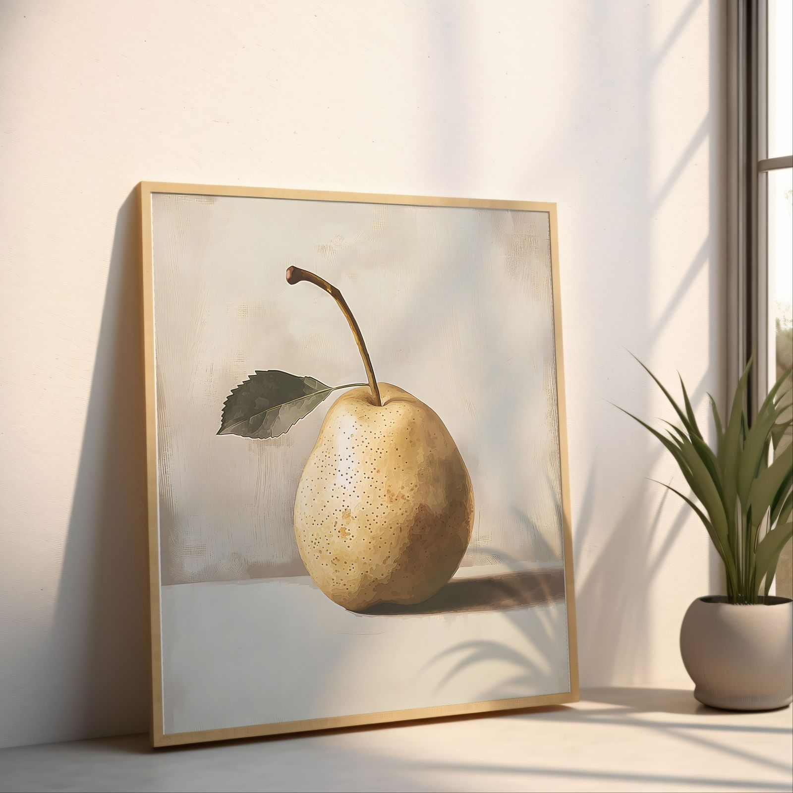 Orchard Pear shown in a room — angled mockup