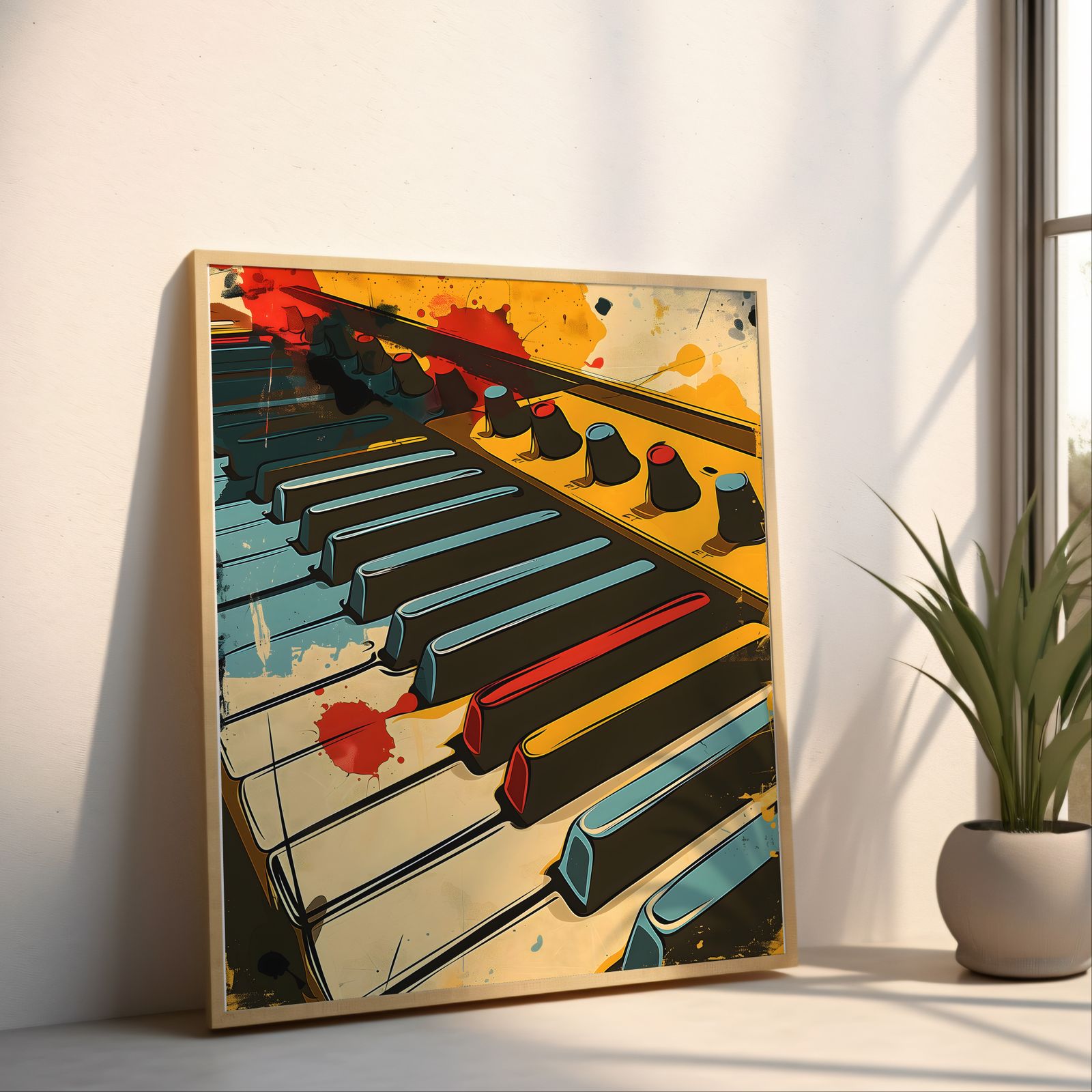 Soundcheck: Synth shown in a room — angled mockup