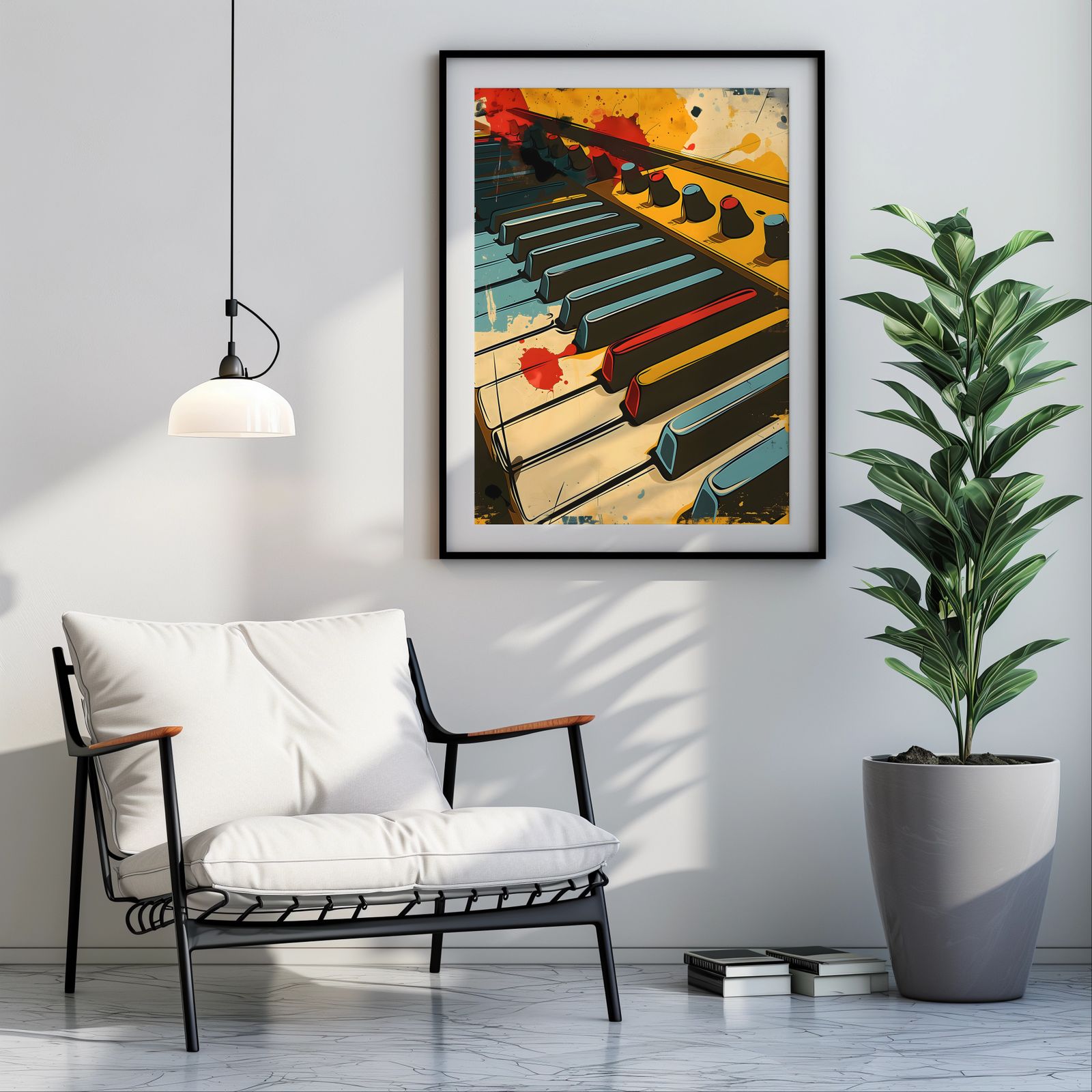 Soundcheck: Synth shown in a room — room mockup