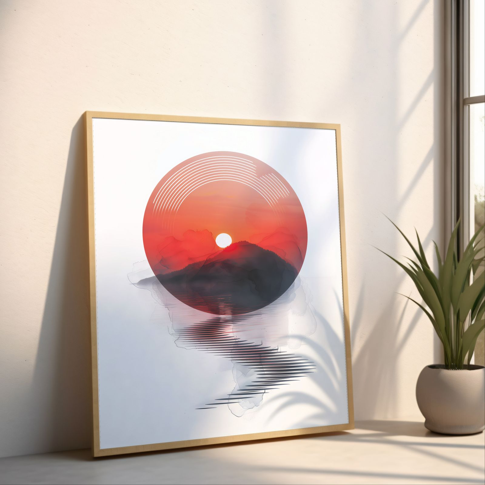 Sounds of Sunset shown in a room — angled mockup