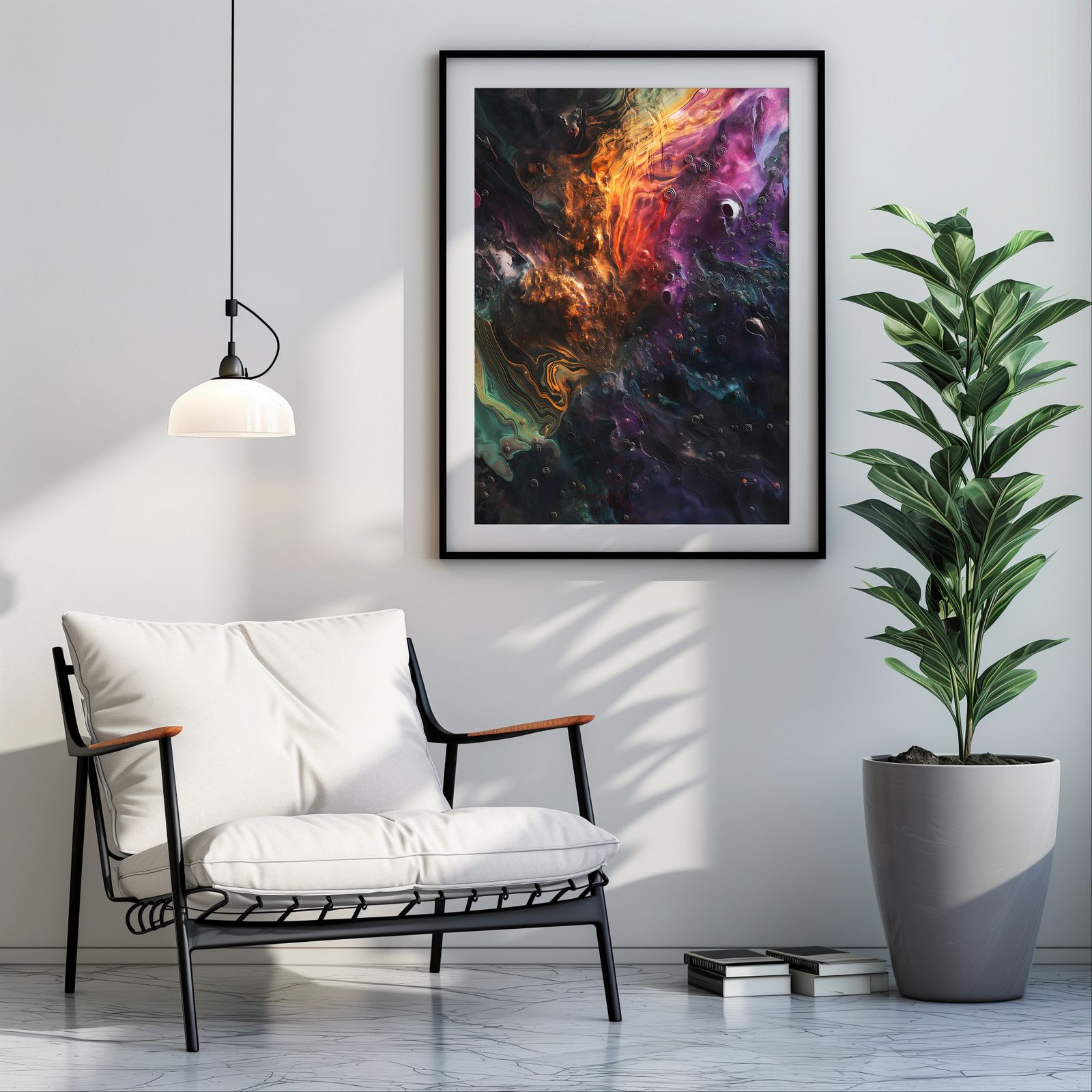 Spill of the Cosmos shown in a room — room mockup
