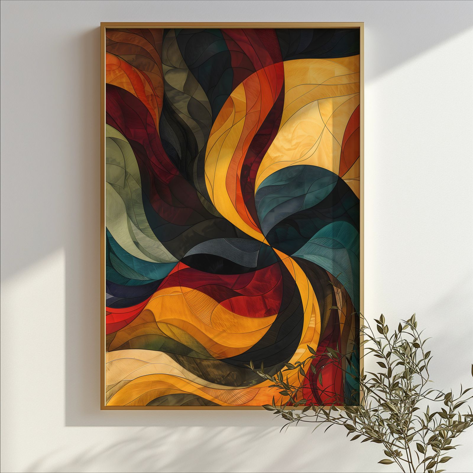 Stained Glass Curves shown in a room — branch mockup
