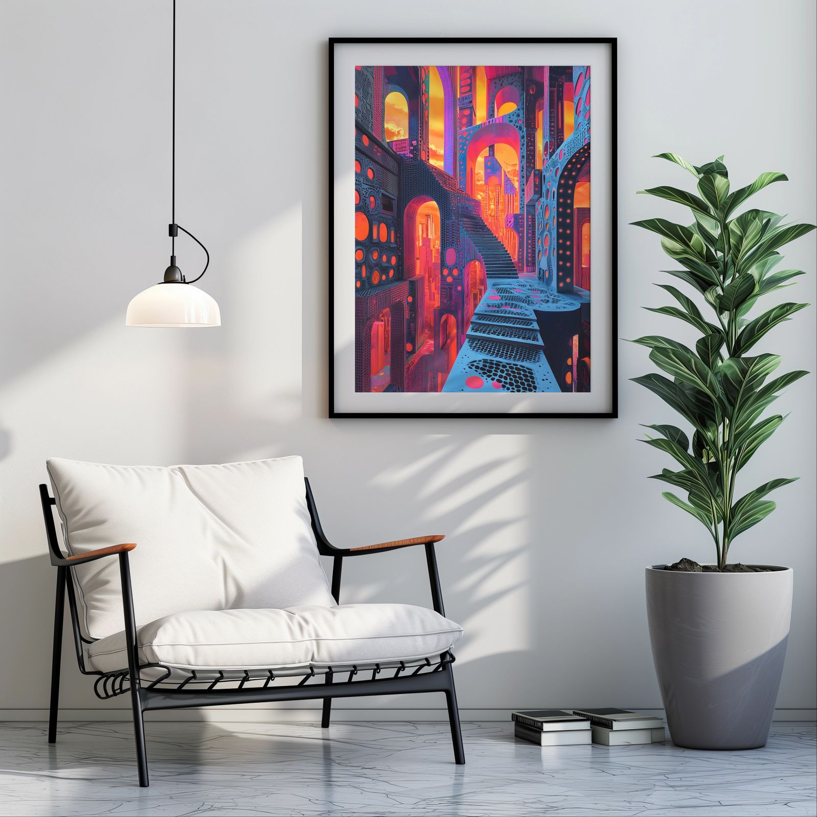 Stairs of Perception shown in a room — room mockup
