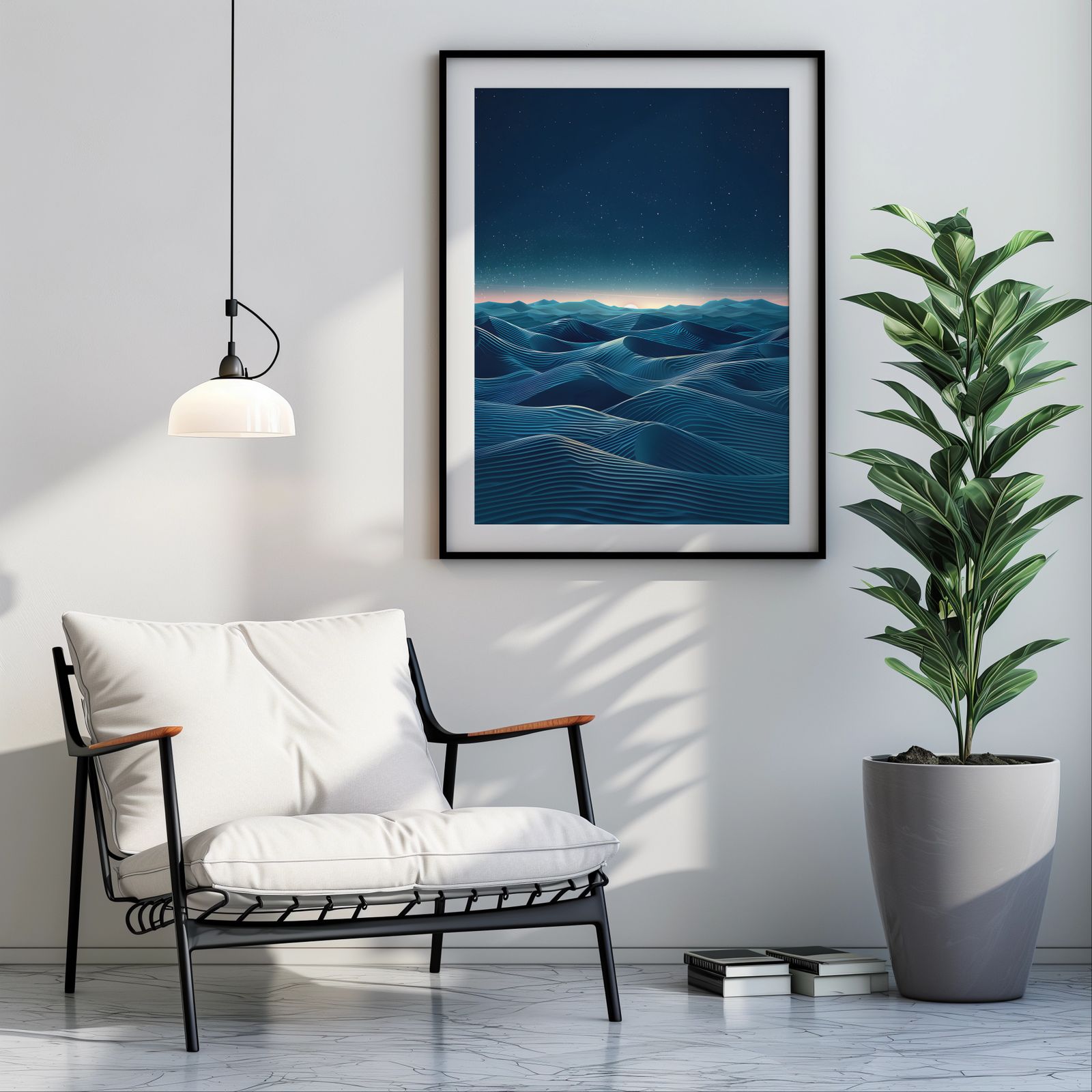 Starry Sand Dunes shown in a room — room mockup