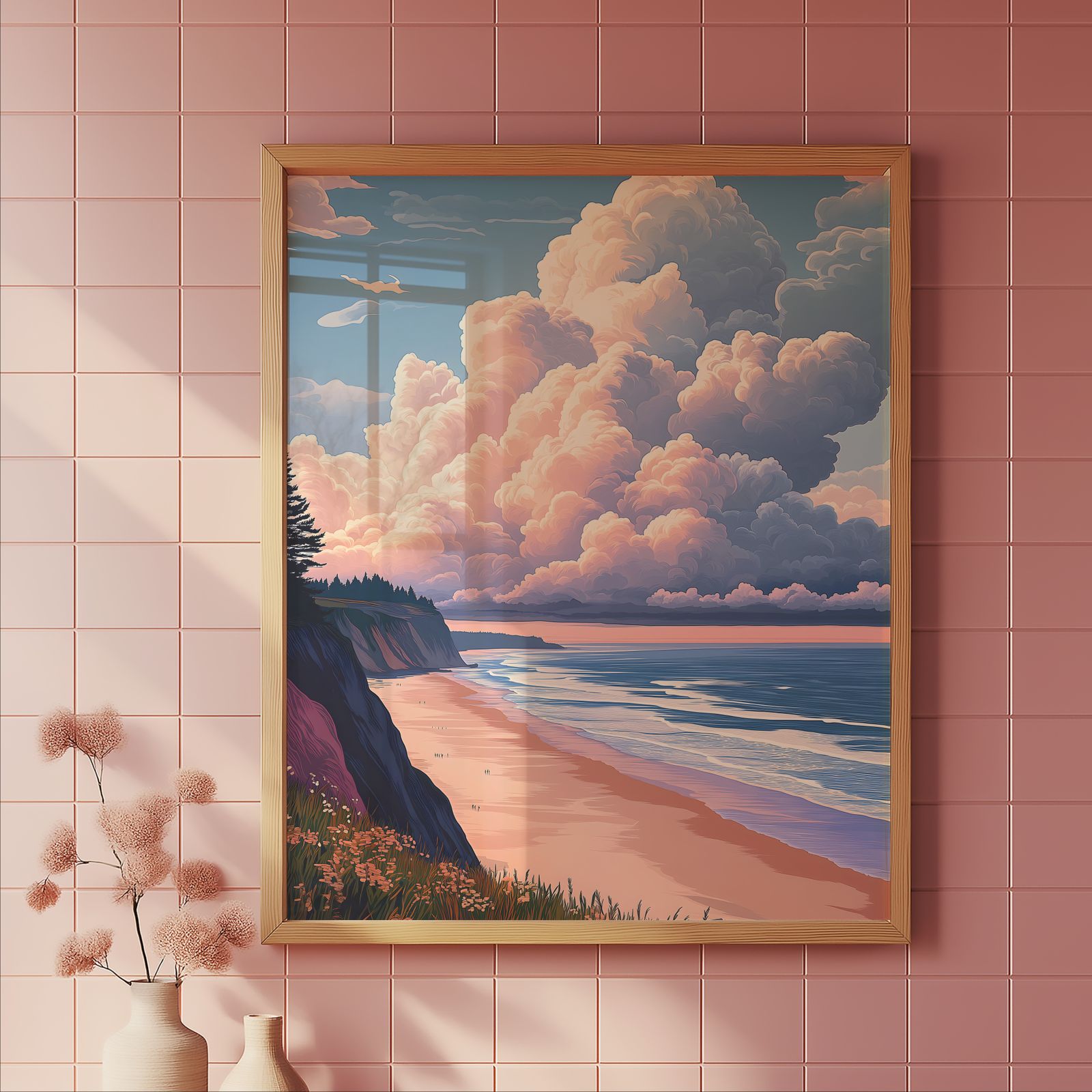 Summer Day shown in a room — tile mockup
