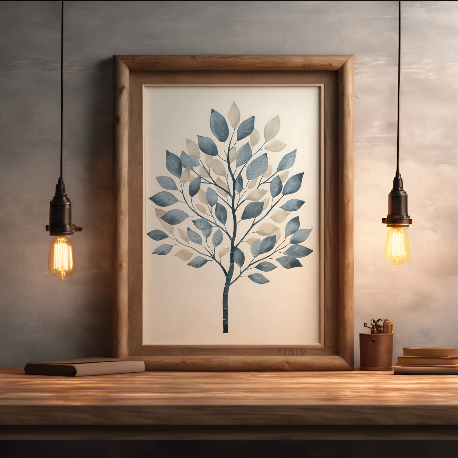 Sycamore shown in a room — desk mockup