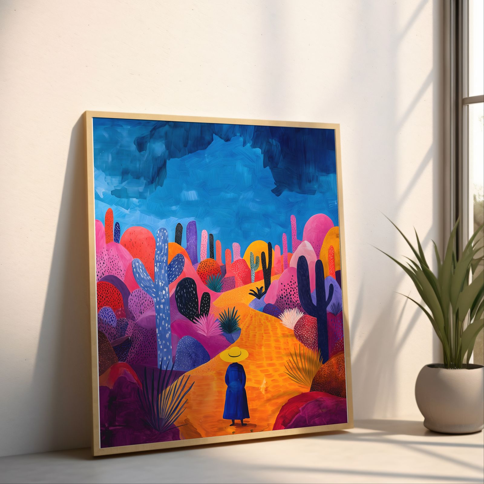 The Long Road Ahead shown in a room — angled mockup