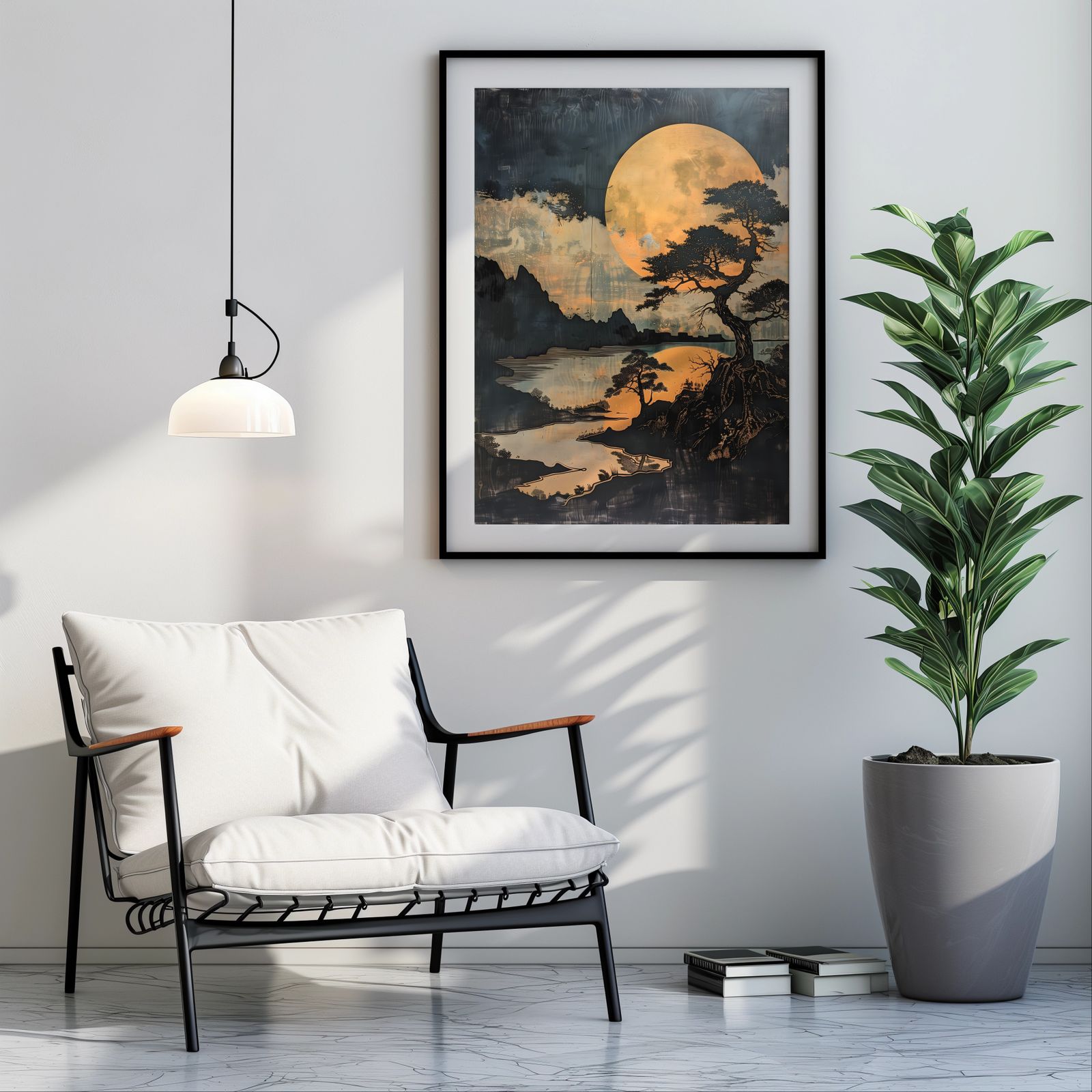 The Tree by the River shown in a room — room mockup