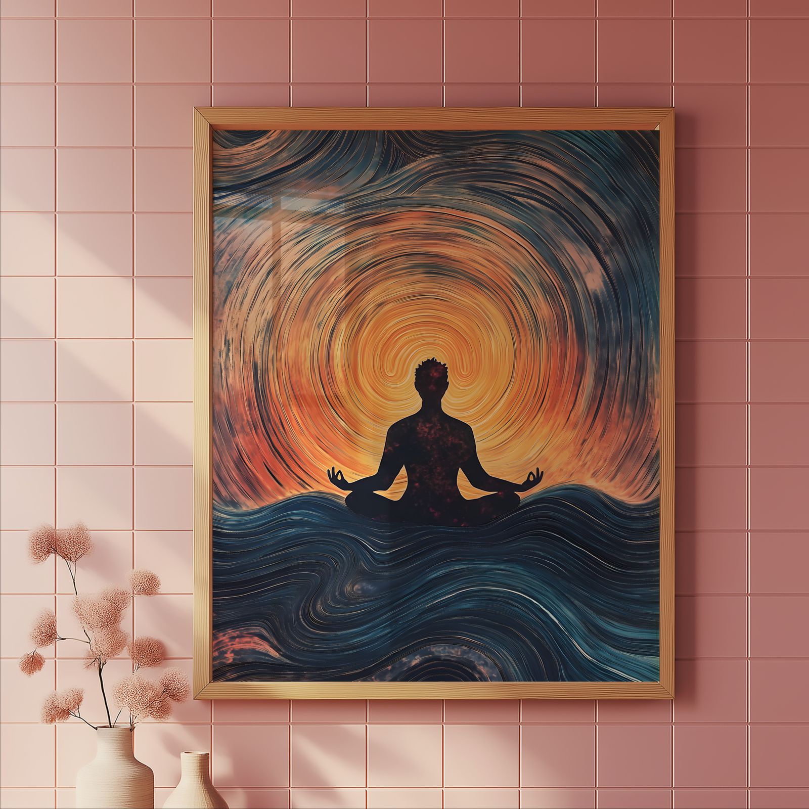 Deep Meditation shown in a room — tile mockup