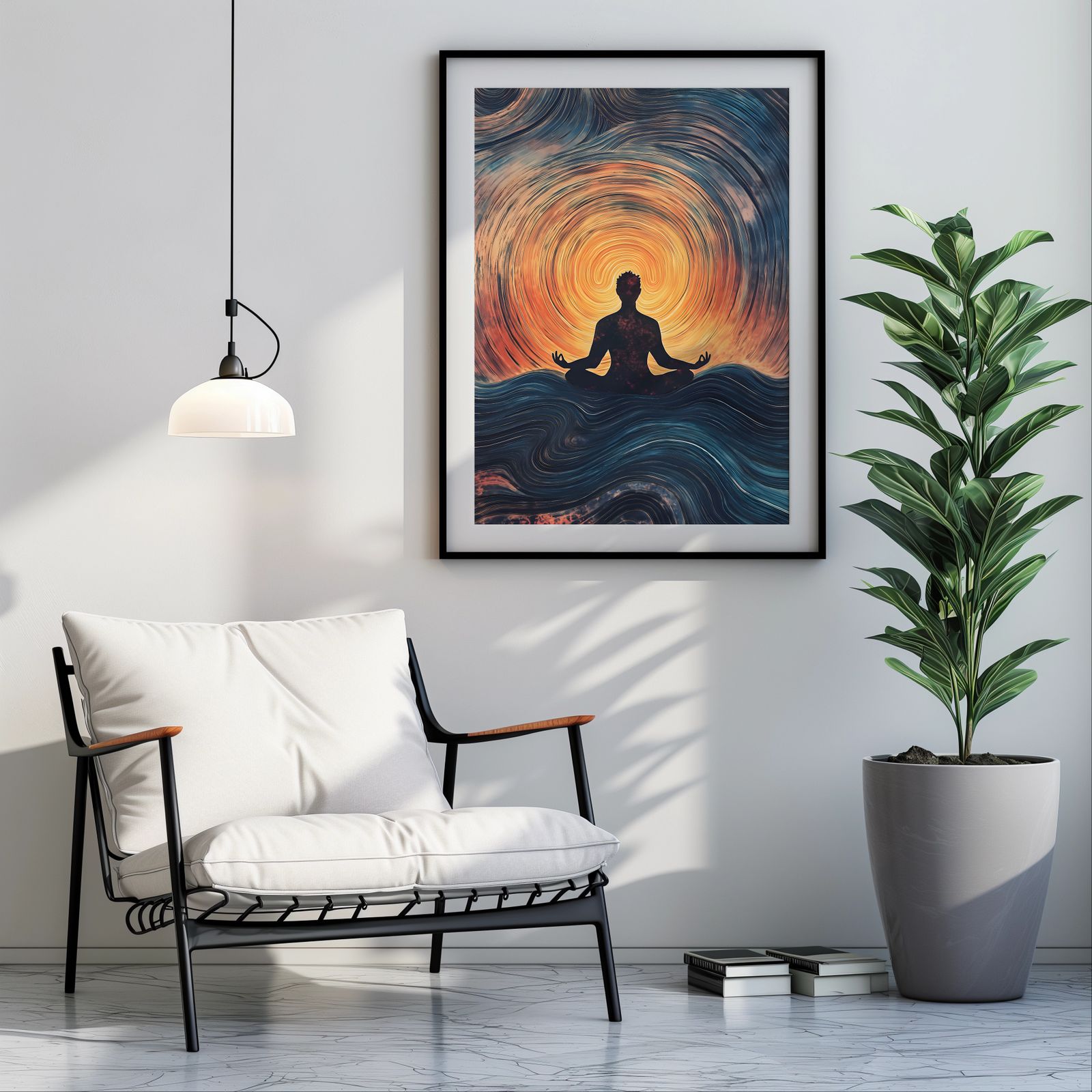 Deep Meditation shown in a room — room mockup