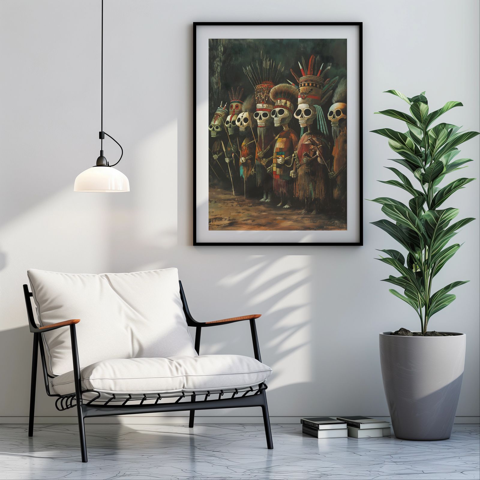 La Santa Compaña shown in a room — room mockup