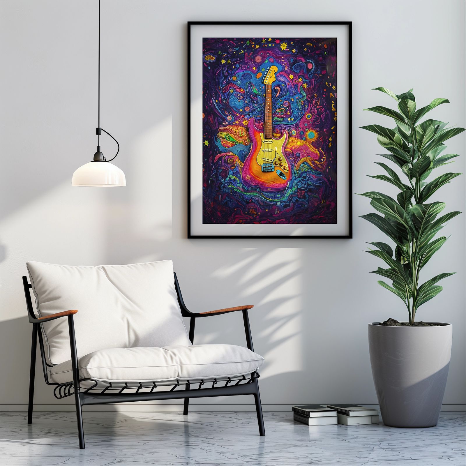 Guitar Nocturne shown in a room — room mockup