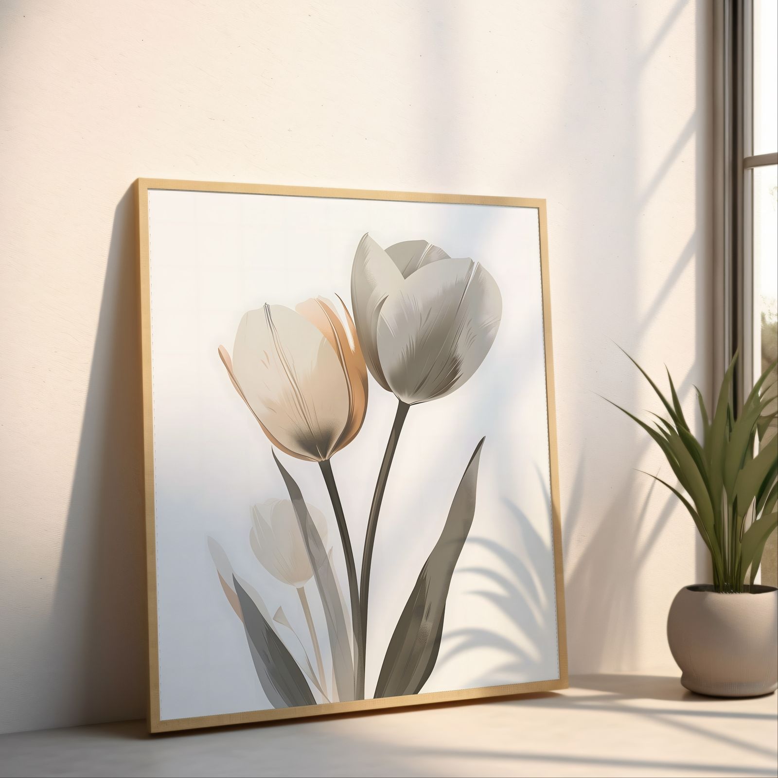 Tulip shown in a room — angled mockup