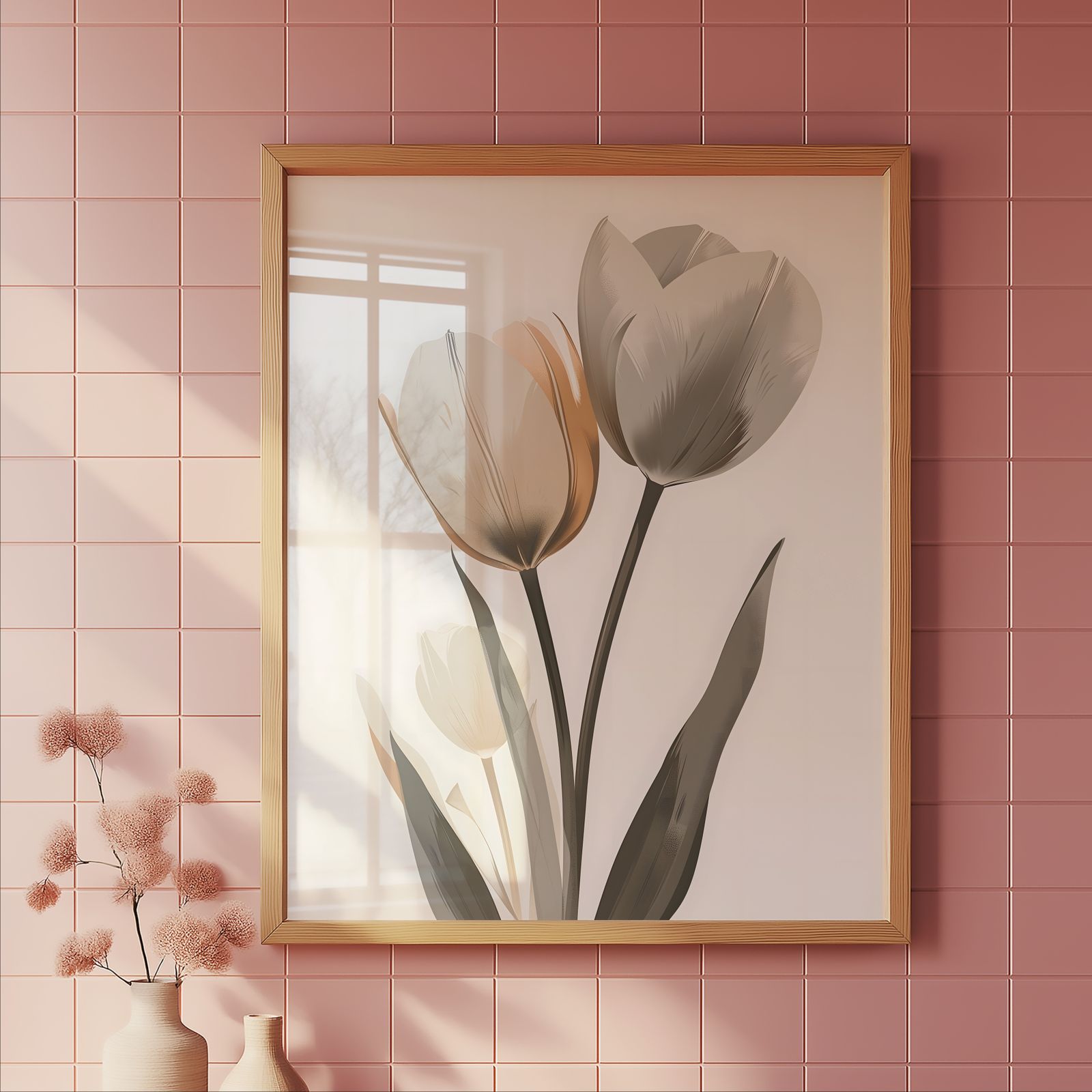 Tulip shown in a room — tile mockup