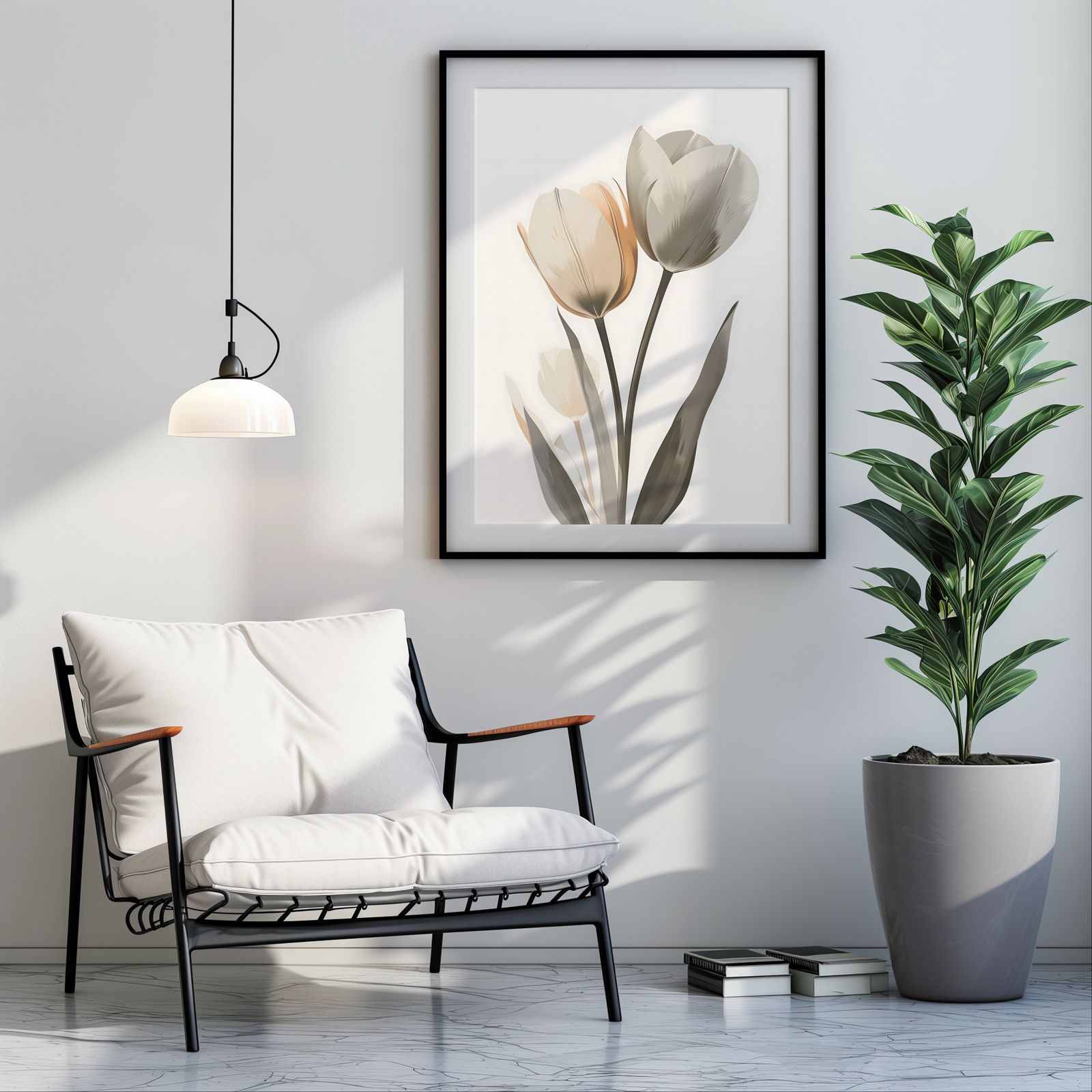 Tulip shown in a room — room mockup