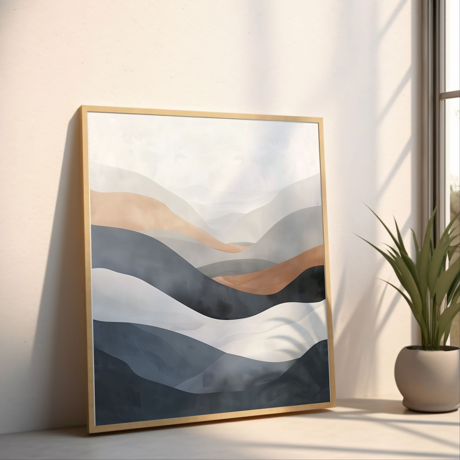 Turbulent Sea shown in a room — angled mockup