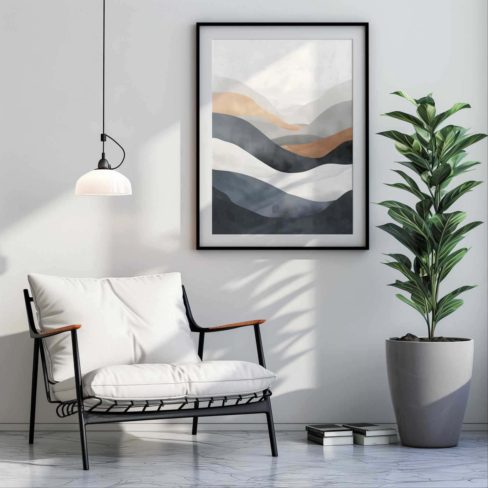 Turbulent Sea shown in a room — room mockup