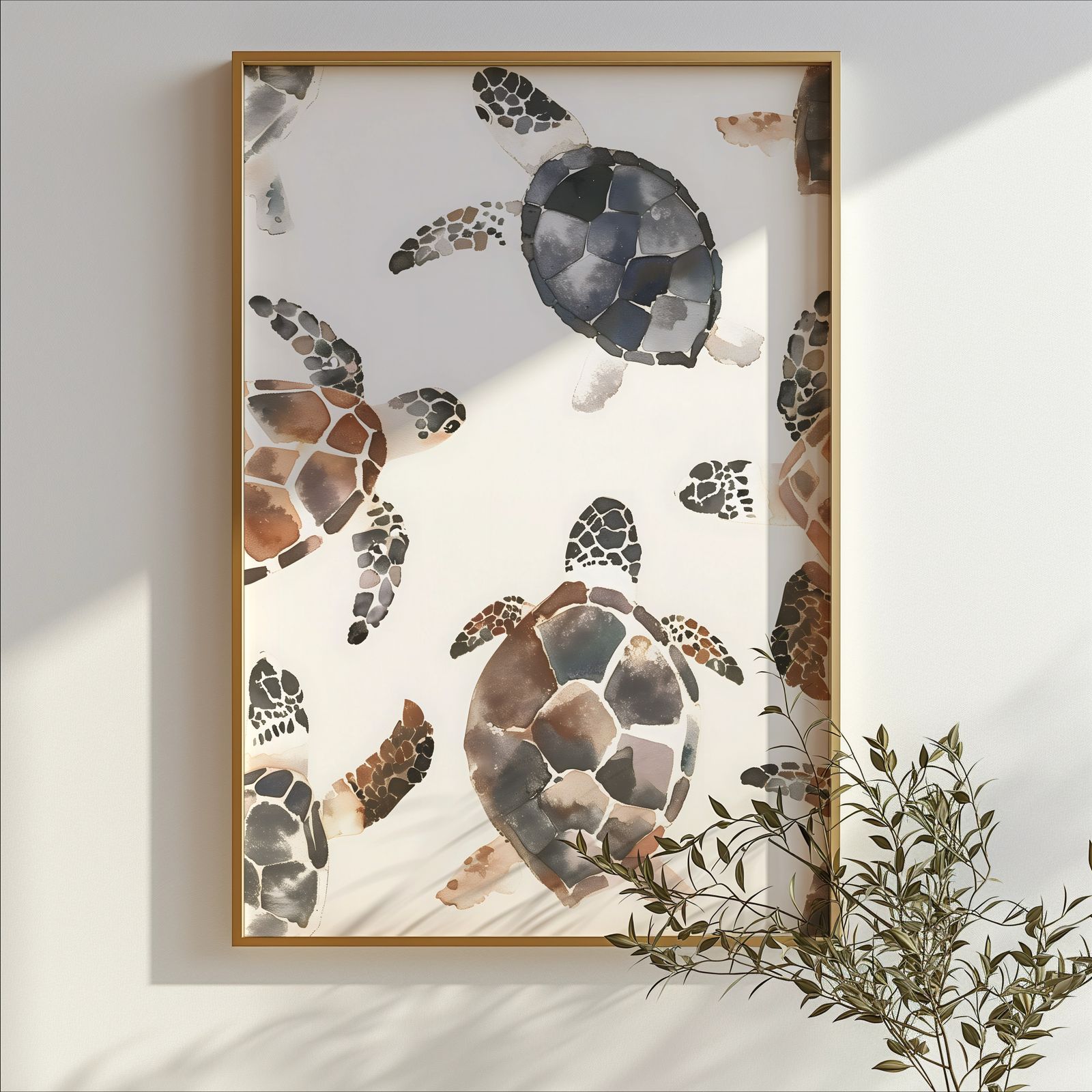 Turtle Mosaic shown in a room — branch mockup