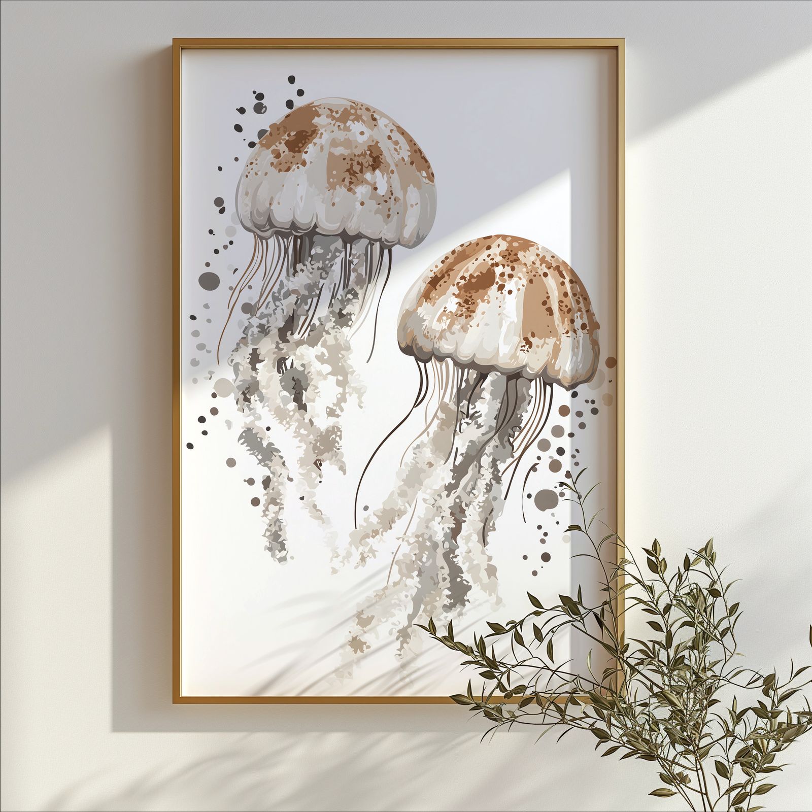 Twin Jellyfish shown in a room — branch mockup