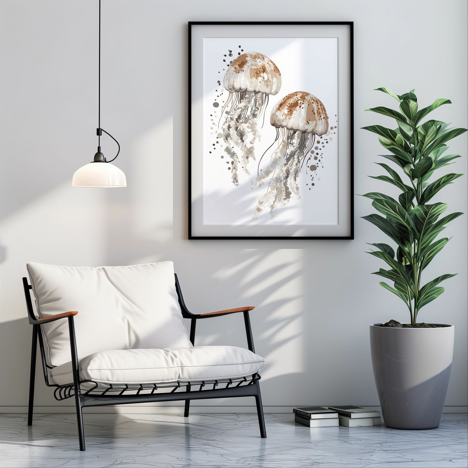 Twin Jellyfish shown in a room — room mockup