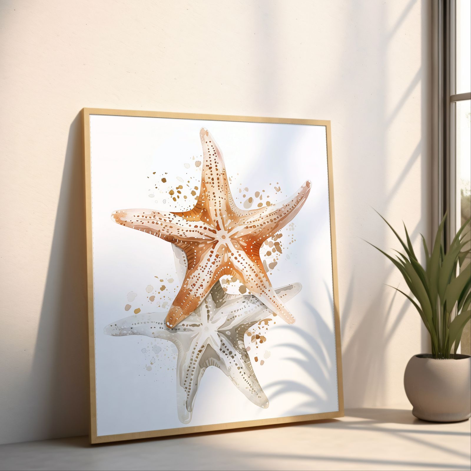 Twin Starfish shown in a room — angled mockup