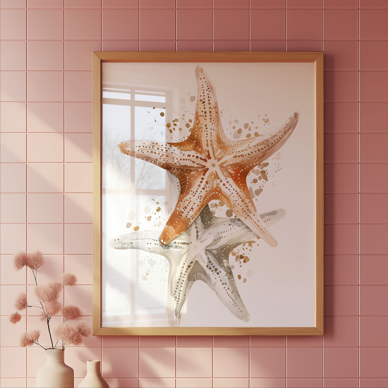 Twin Starfish shown in a room — tile mockup