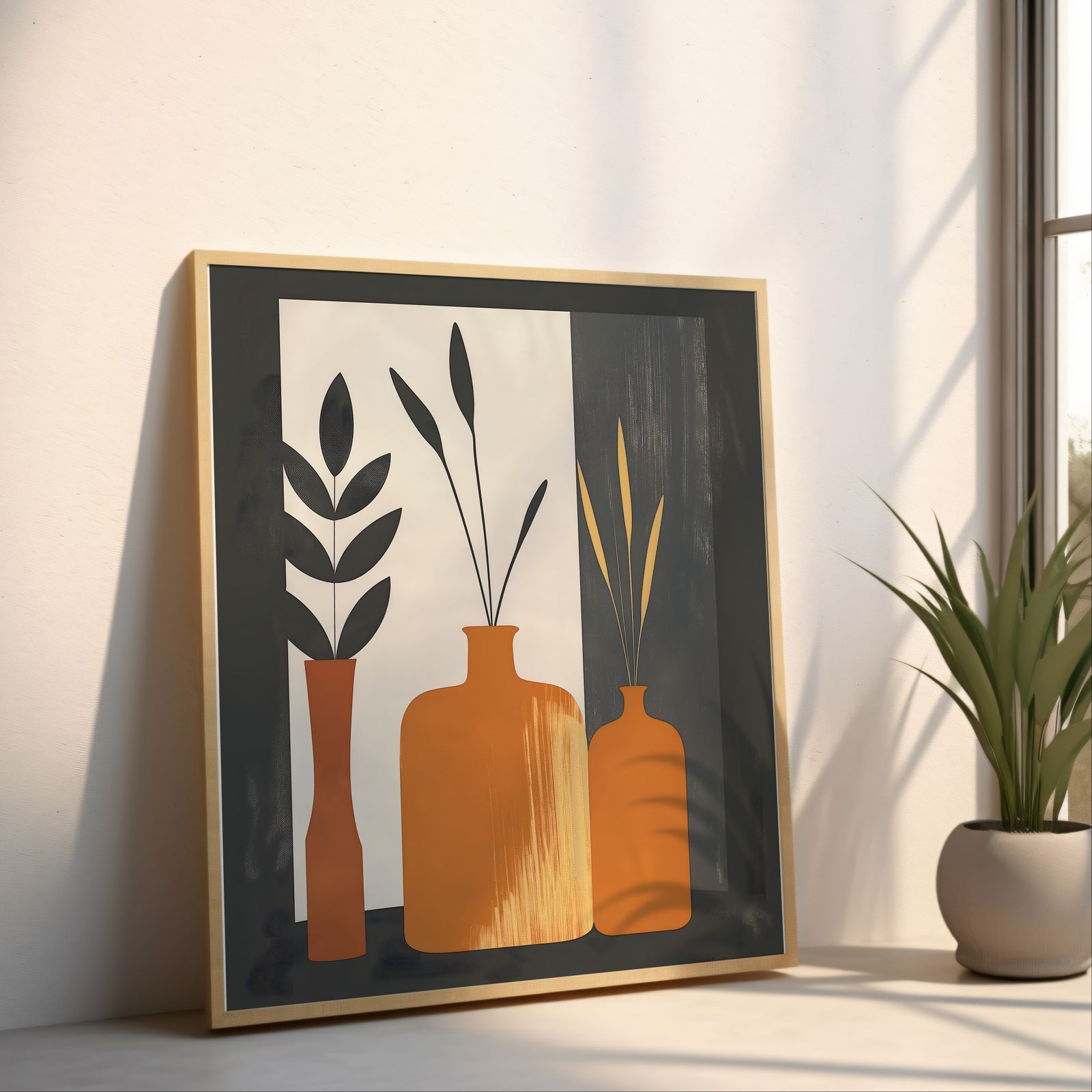 Three Vessels shown in a room — angled mockup