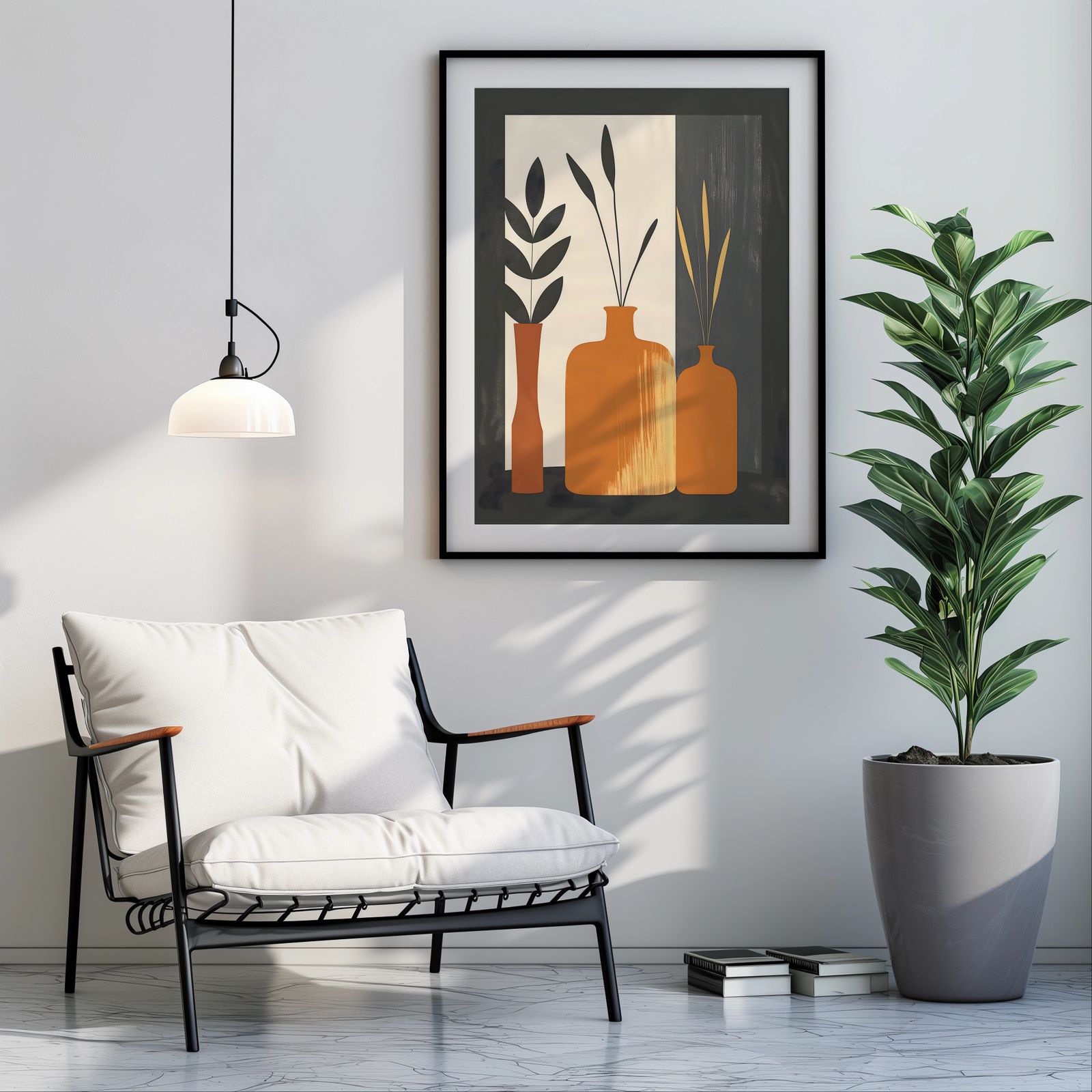 Three Vessels shown in a room — room mockup