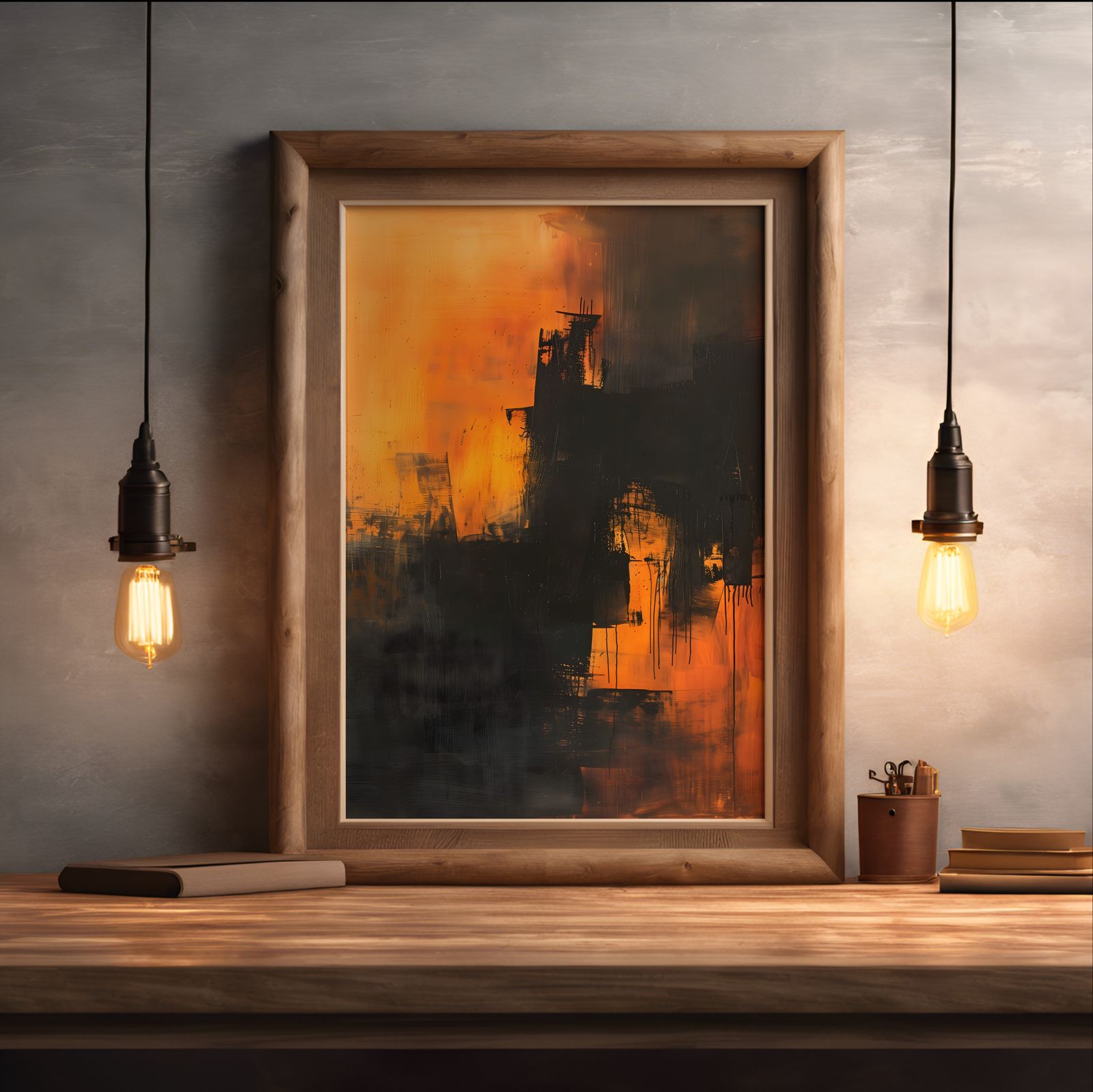 View from the Pier shown in a room — desk mockup