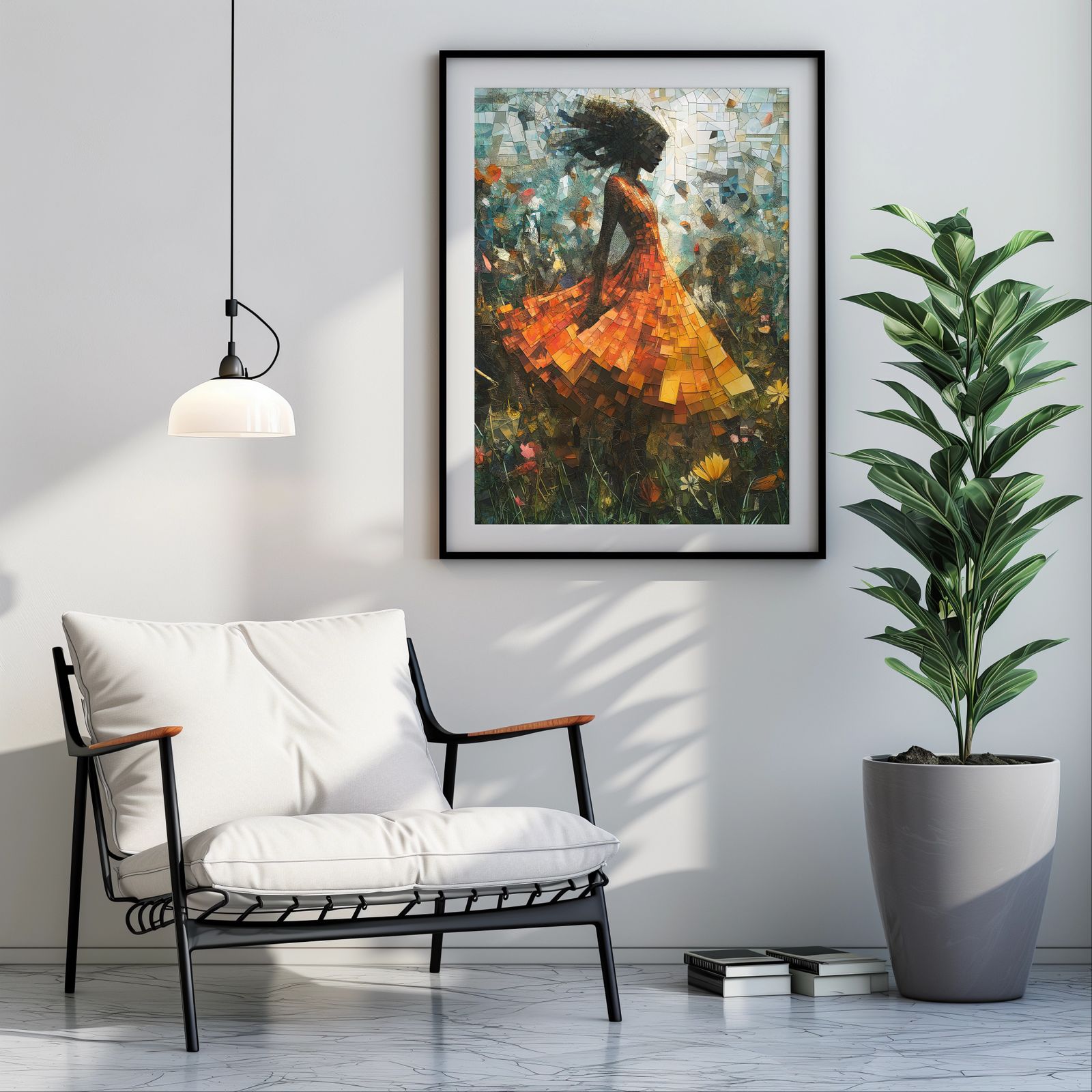 Walk Among the Flowers shown in a room — room mockup