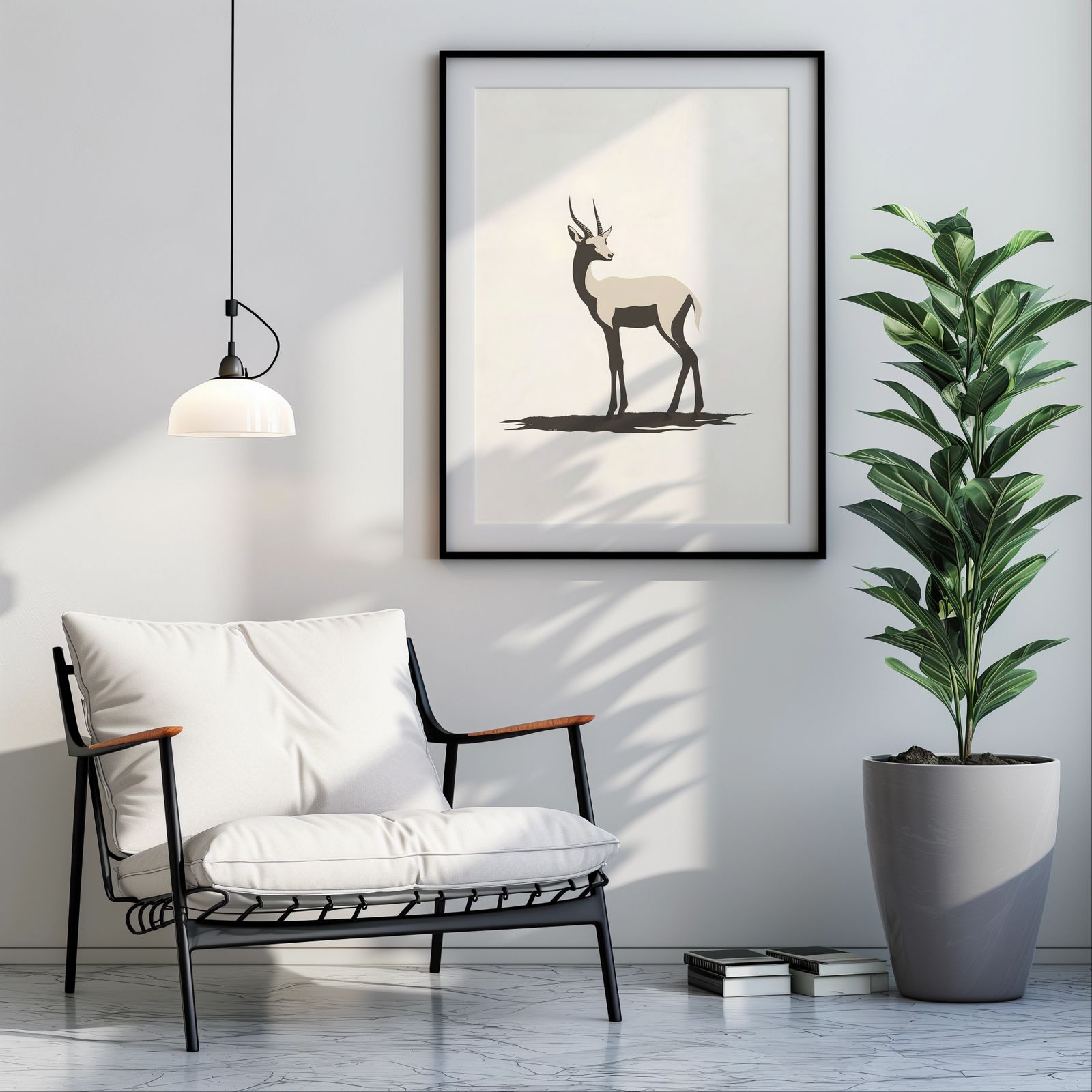 Minimalist Gazelle shown in a room — room mockup