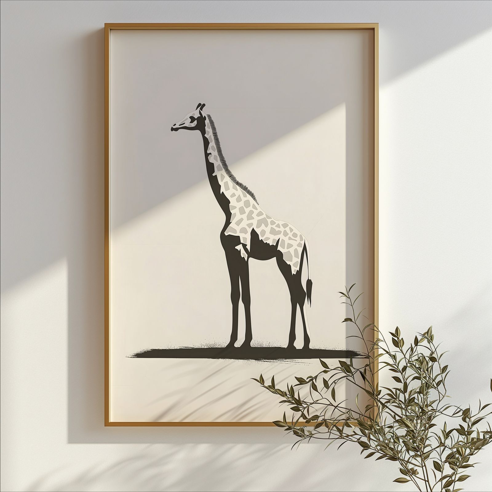 Minimalist Giraffe shown in a room — branch mockup