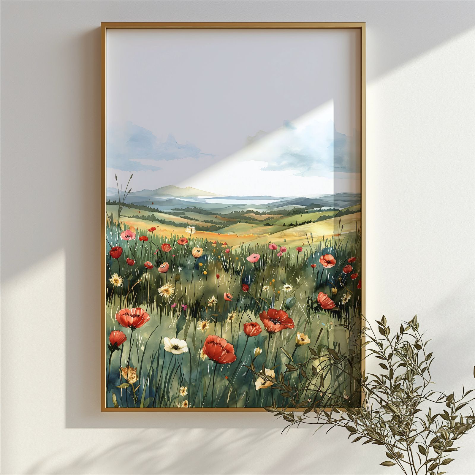 Wild Poppies shown in a room — branch mockup