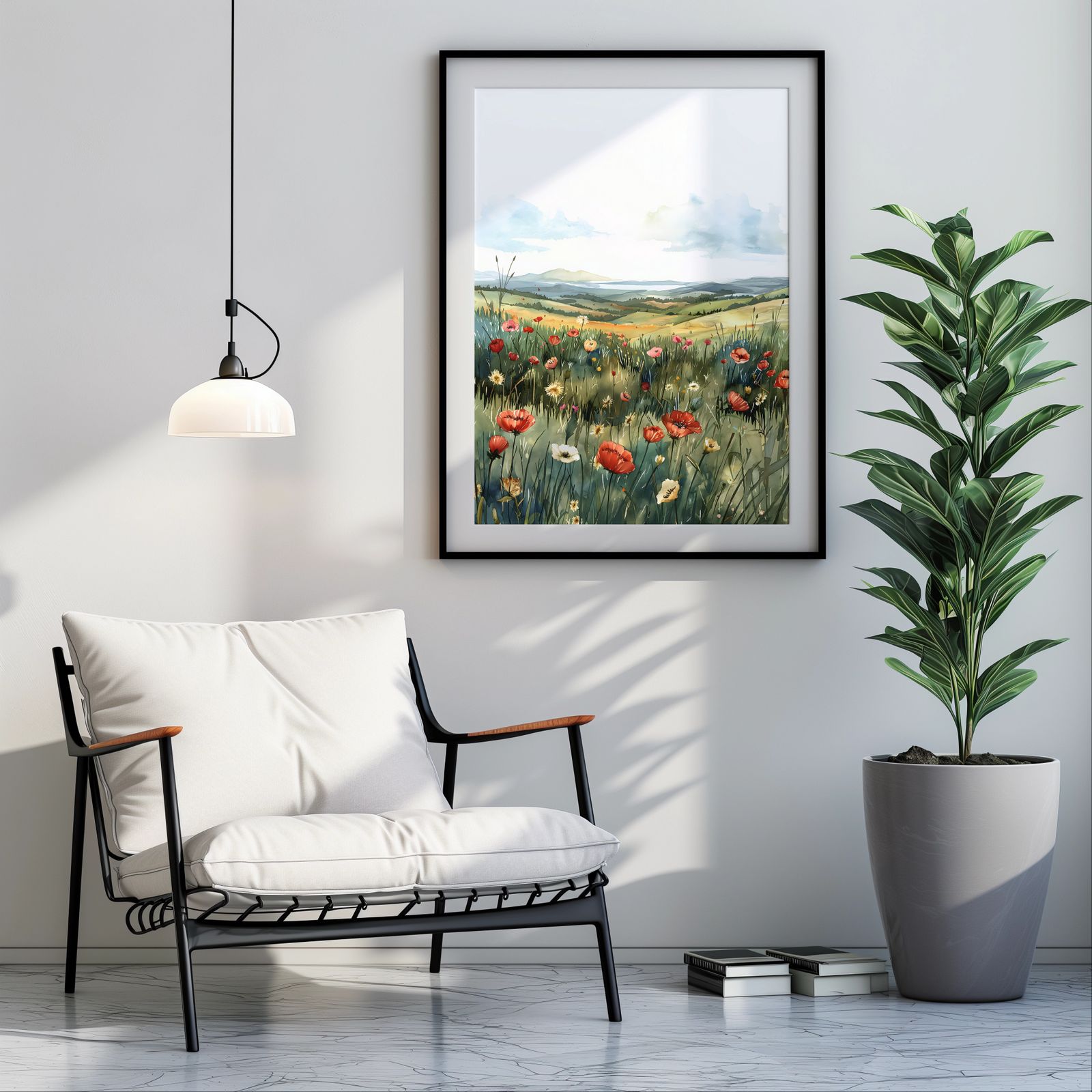Wild Poppies shown in a room — room mockup