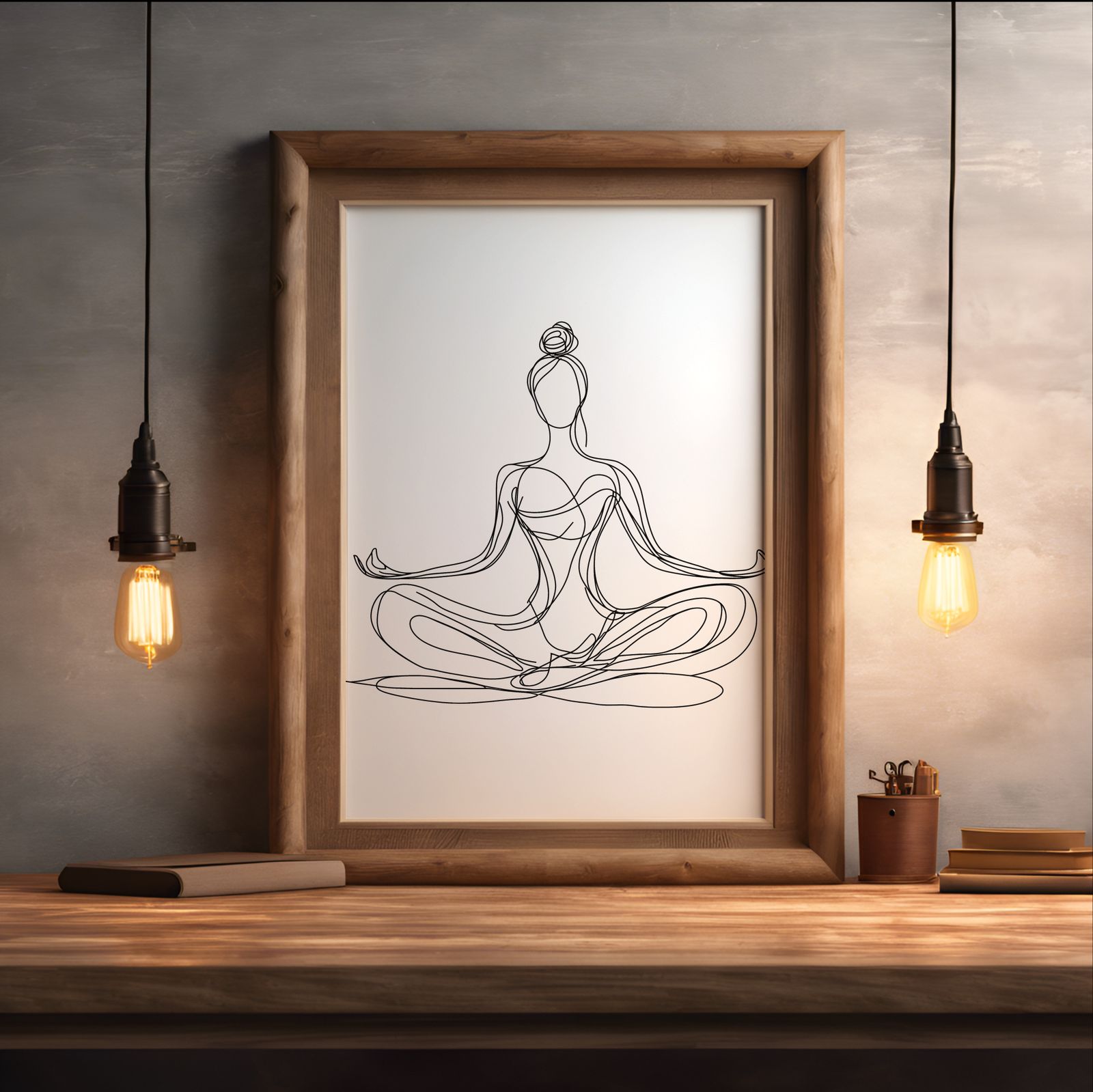 Easy Pose shown in a room — desk mockup