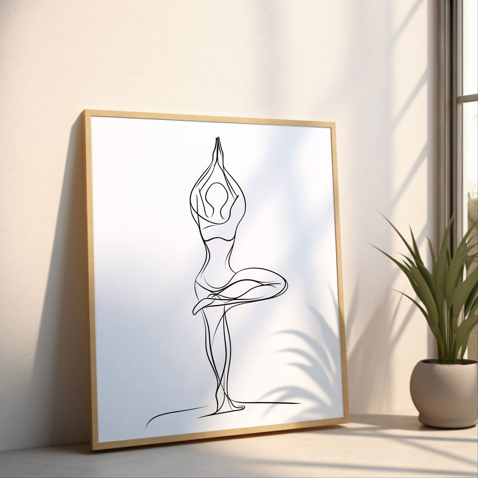 Tree Pose shown in a room — angled mockup